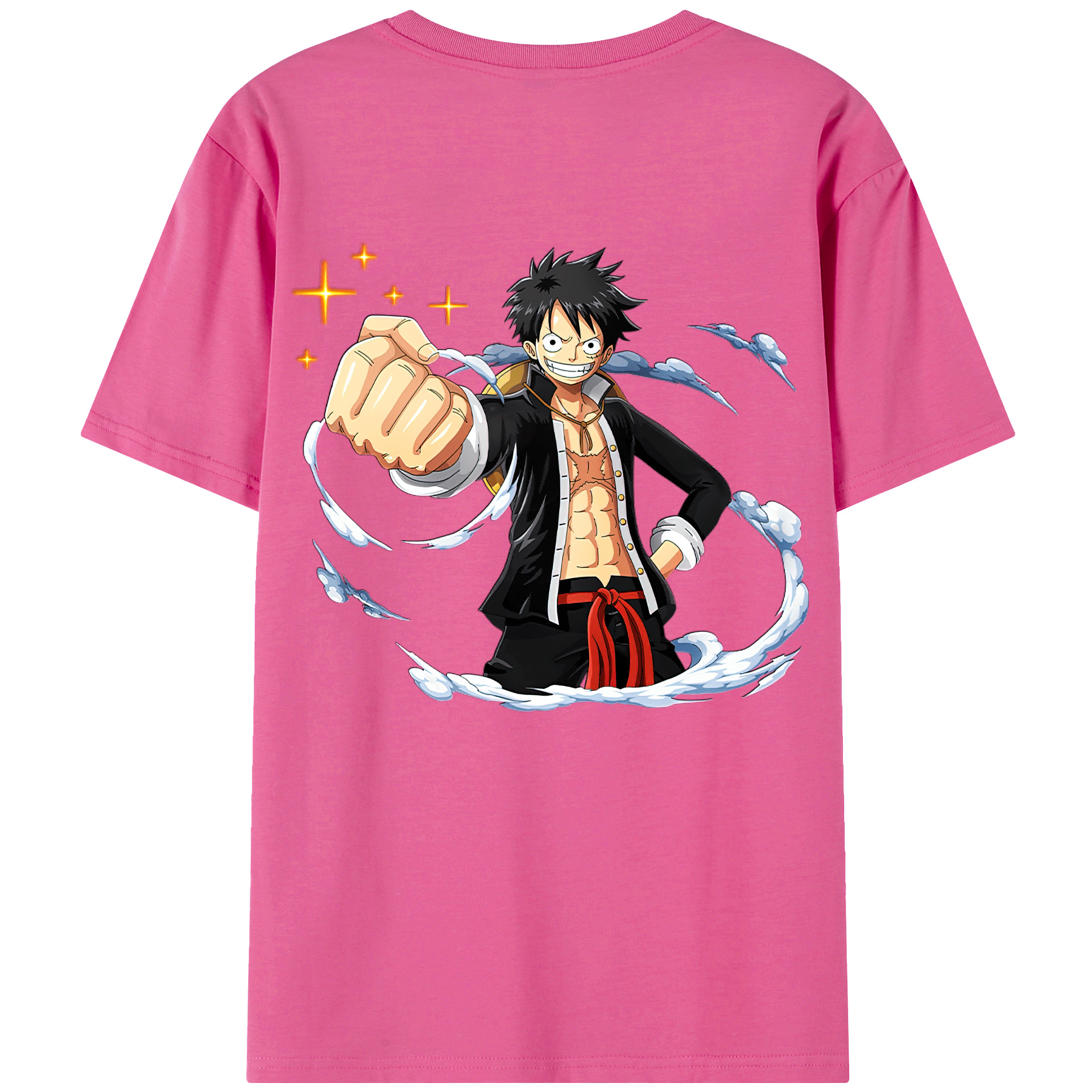 ワンピース モンキー・D・ルフィ ONE PIECE Monkey D. Luffy レディース半袖Tシャツ(バックプリント)