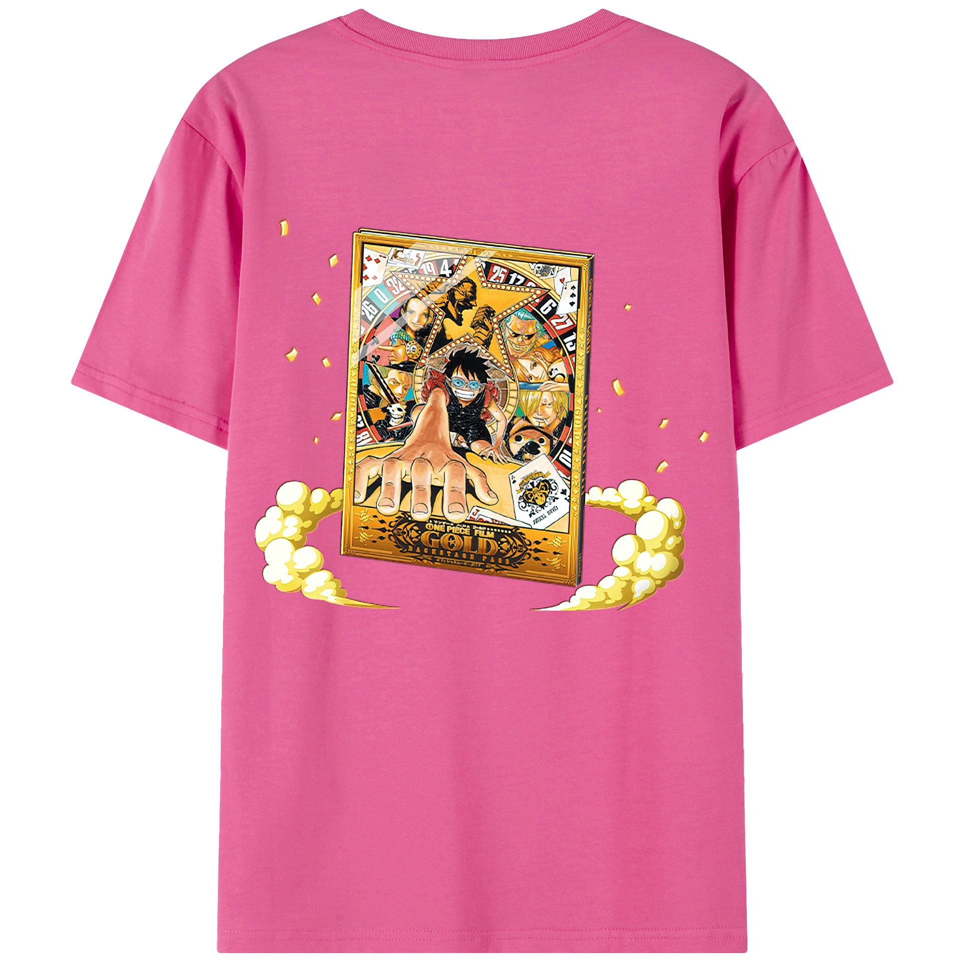 ワンピース モンキー・D・ルフィ ONE PIECE Monkey D. Luffy レディース半袖Tシャツ(バックプリント)
