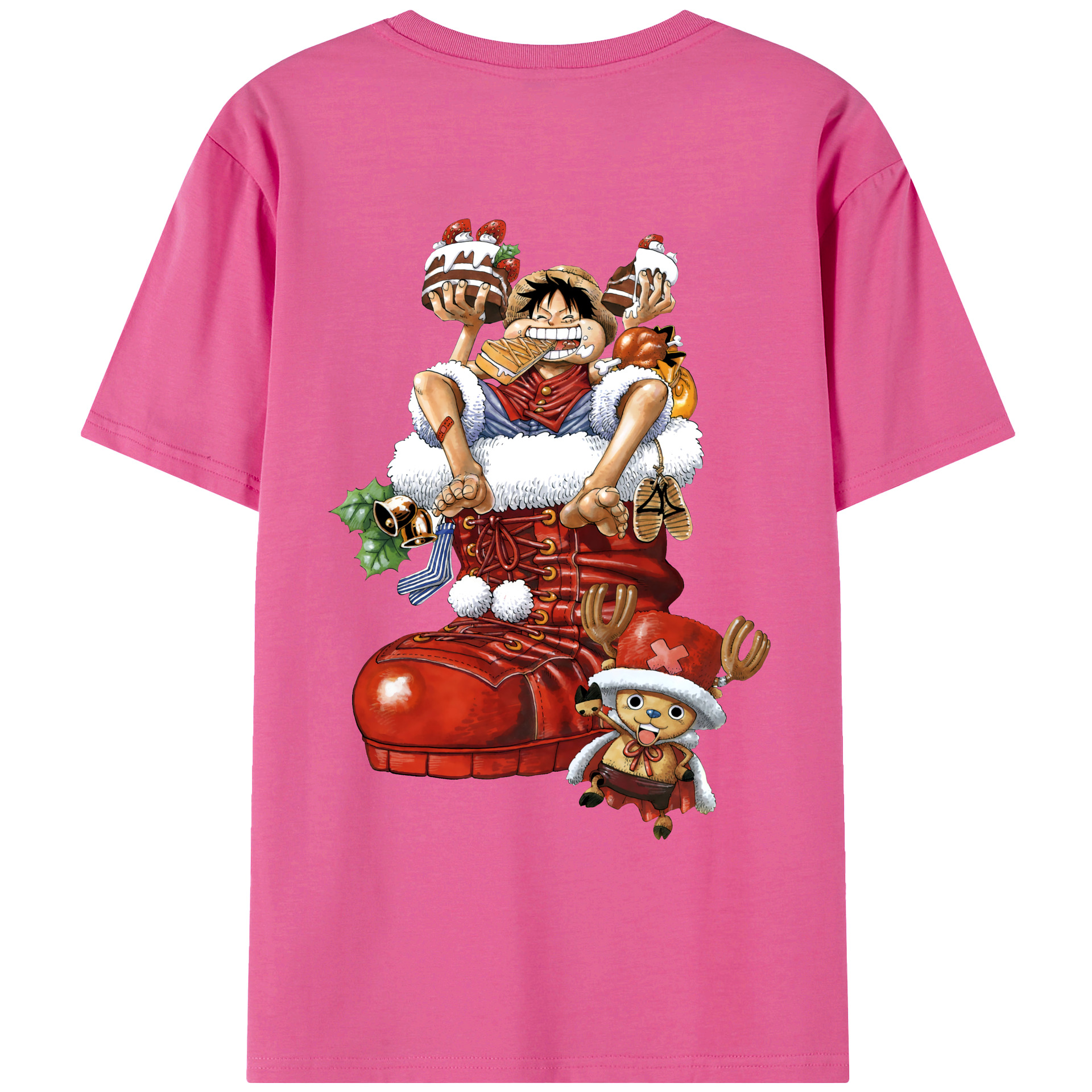 ワンピース モンキー・D・ルフィ ONE PIECE Monkey D. Luffy レディース半袖Tシャツ(バックプリント)