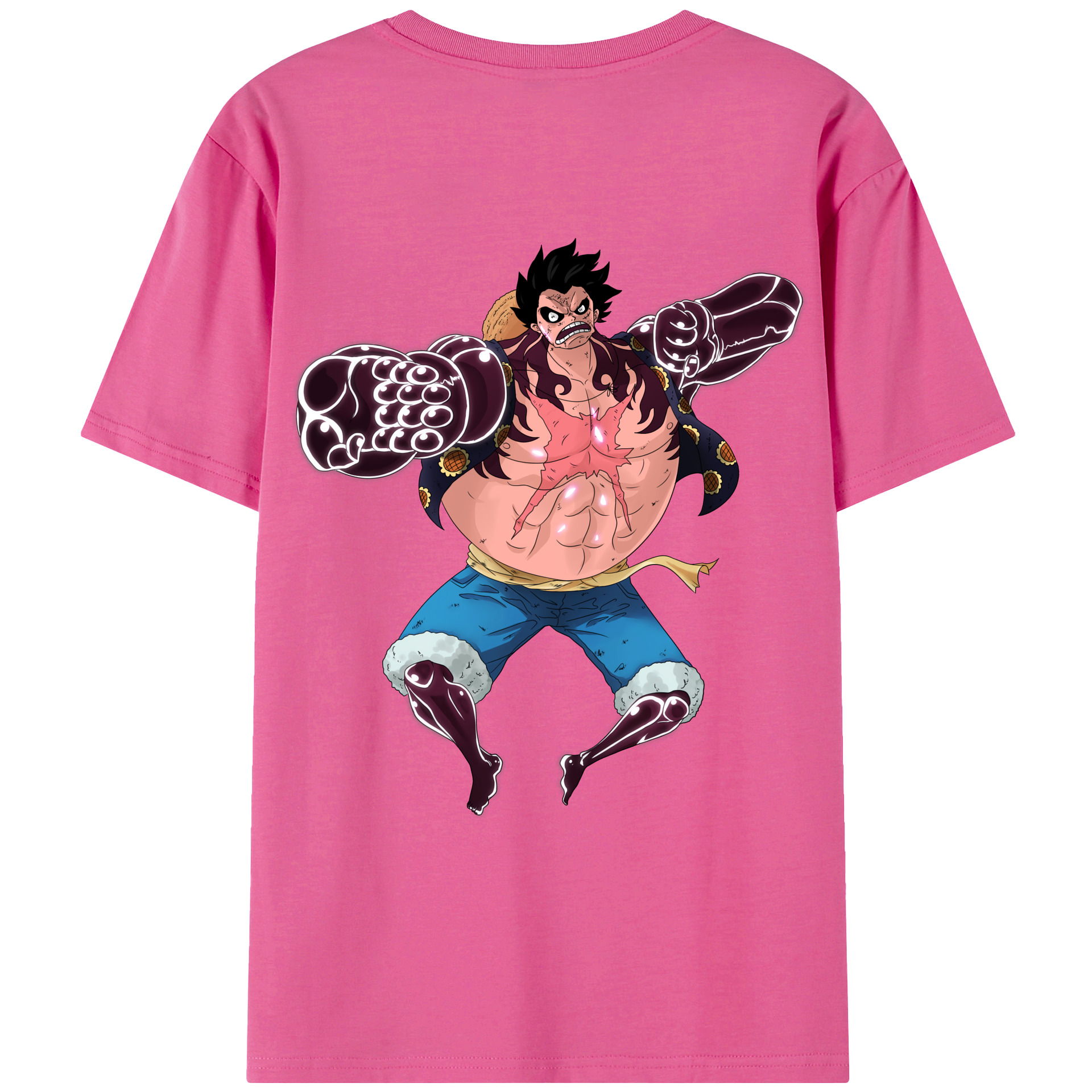 （画像用） ワンピース モンキー・D・ルフィ ONE PIECE Monkey D. Luffy レディース半袖Tシャツ(バックプリント)