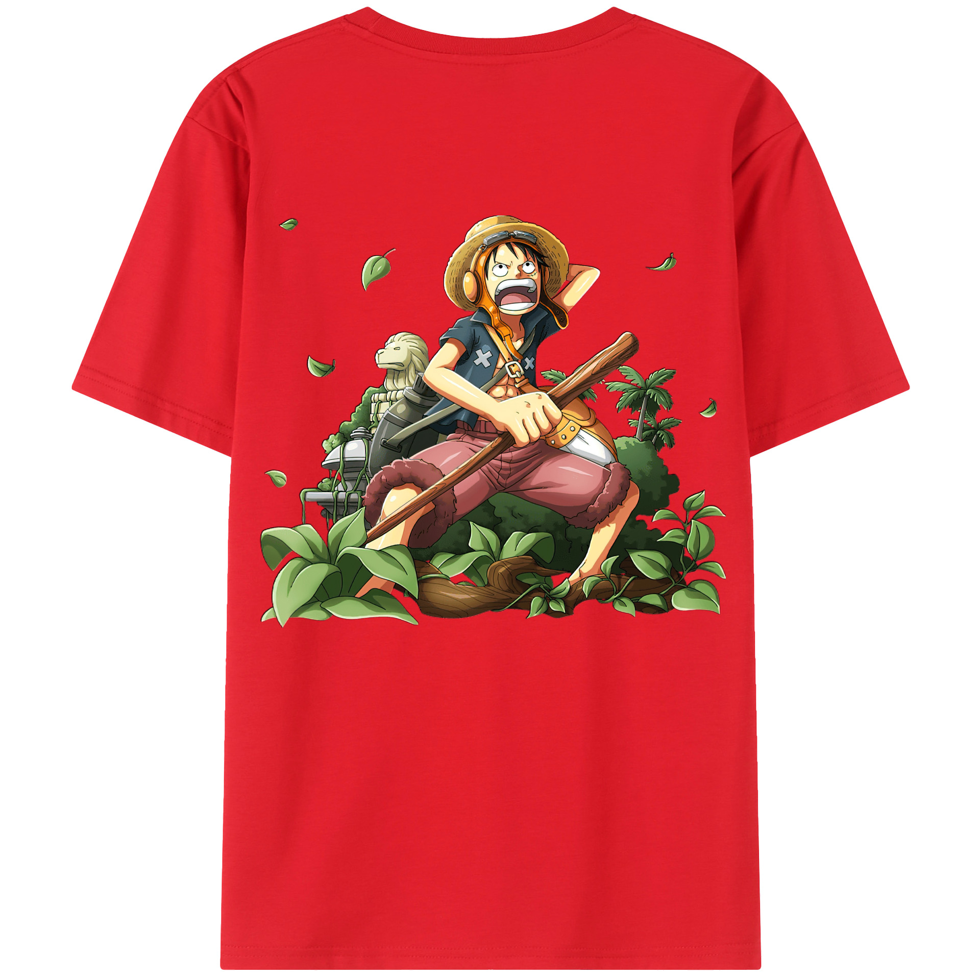 （画像用） ワンピース モンキー・D・ルフィ ONE PIECE Monkey D. Luffy レディース半袖Tシャツ(バックプリント)