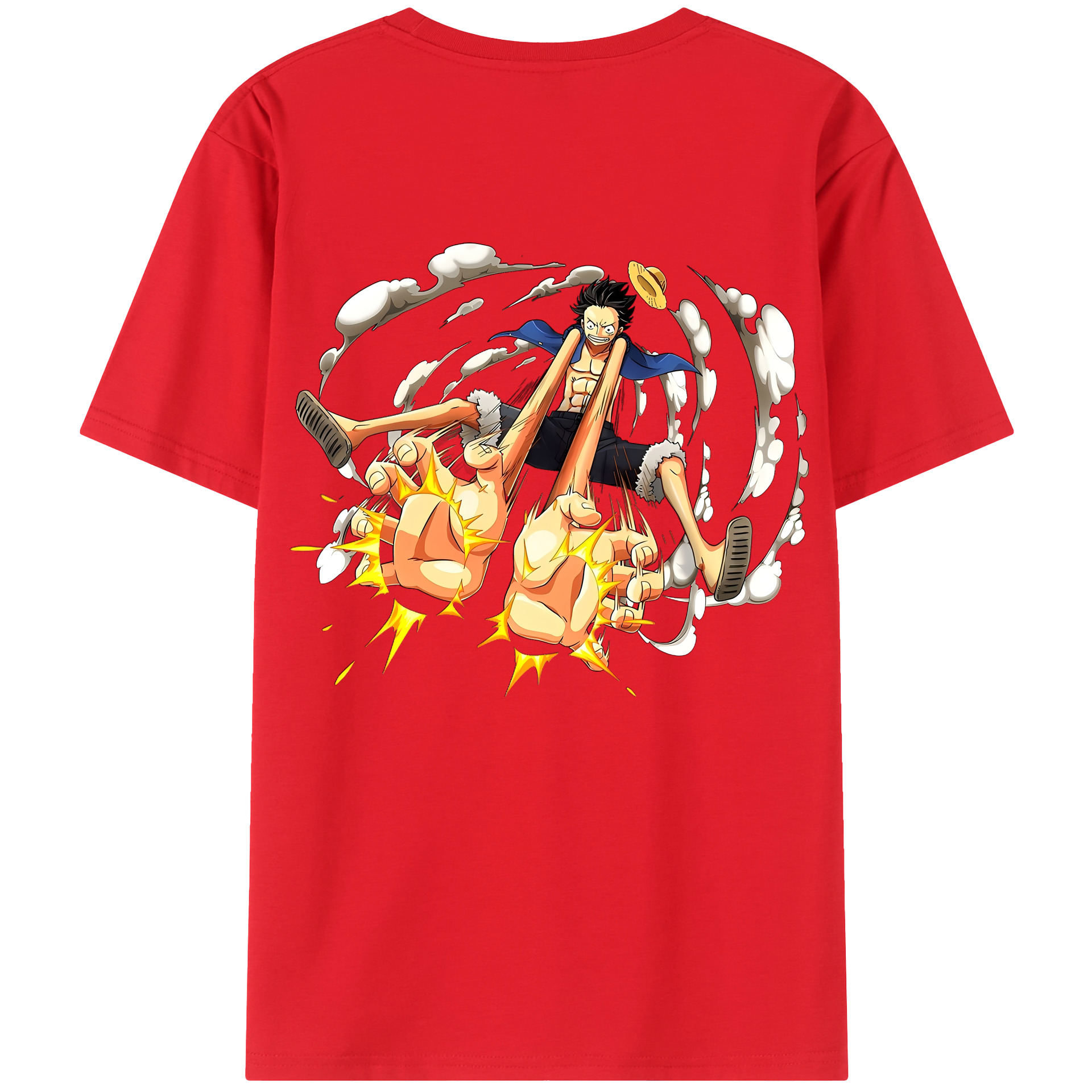 （画像用） ワンピース モンキー・D・ルフィ ONE PIECE Monkey D. Luffy レディース半袖Tシャツ(バックプリント)