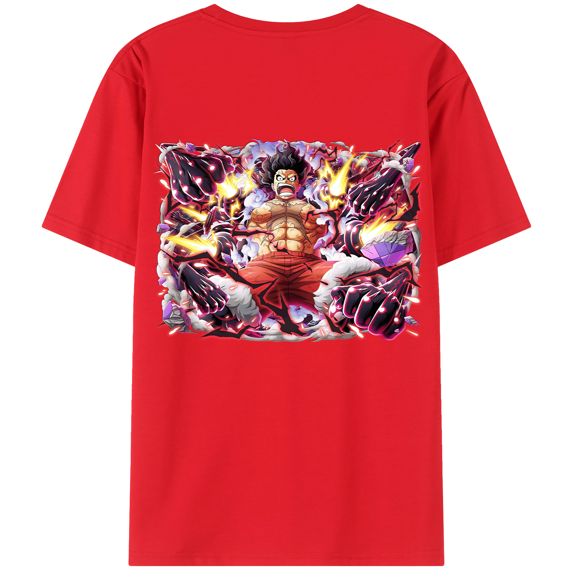 ワンピース モンキー・D・ルフィ ONE PIECE Monkey D. Luffy レディース半袖Tシャツ(バックプリント)
