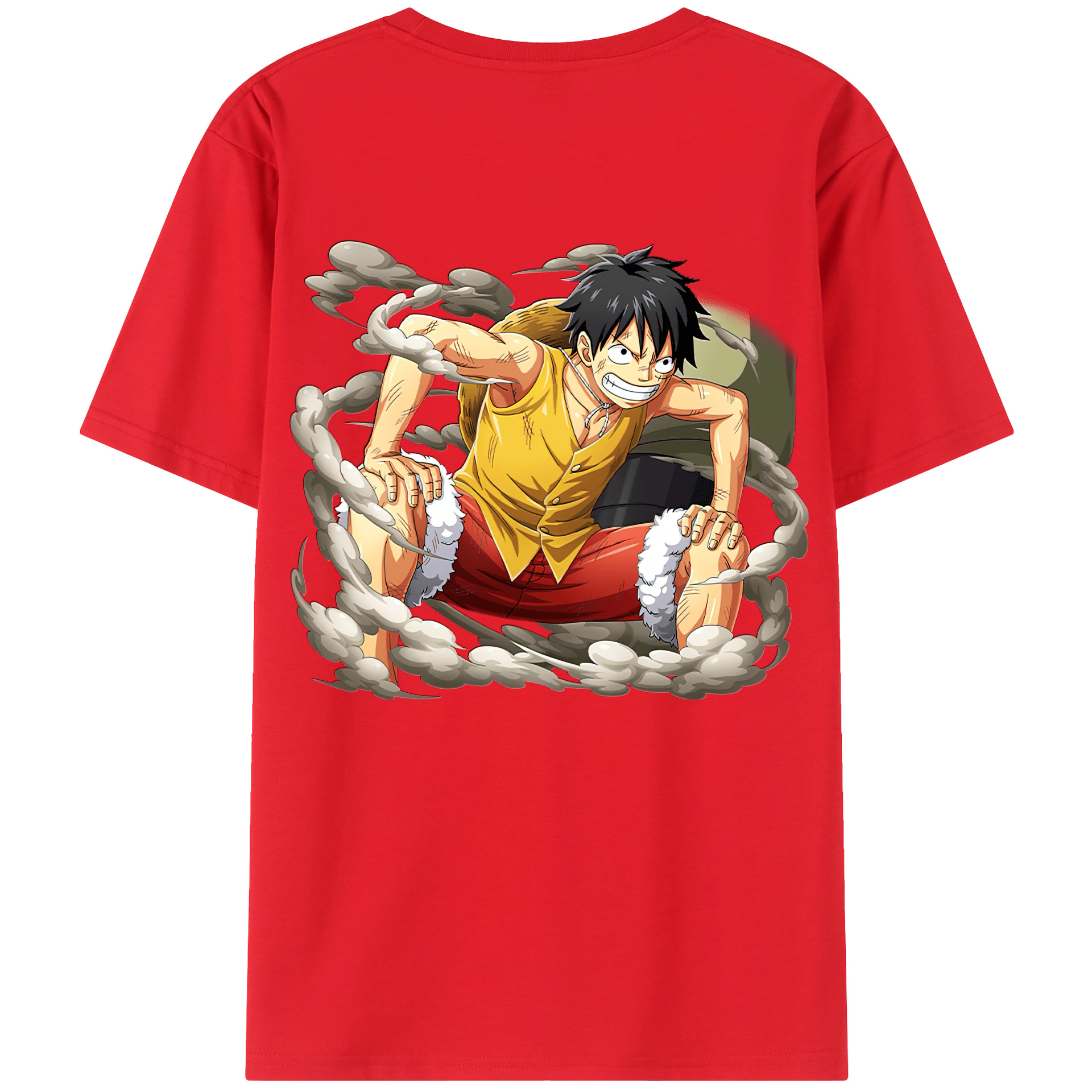 ワンピース モンキー・D・ルフィ ONE PIECE Monkey D. Luffy レディース半袖Tシャツ(バックプリント)