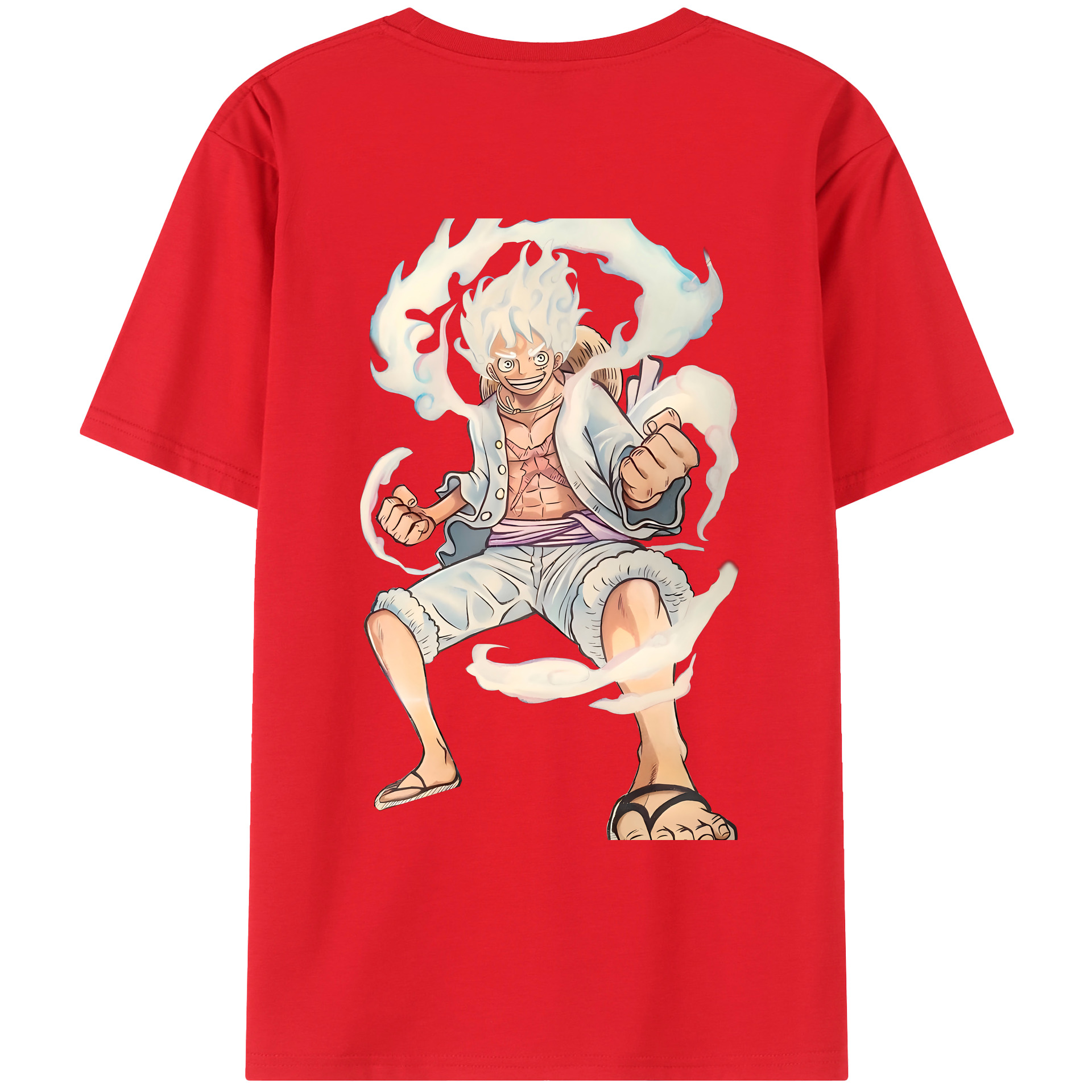 ワンピース モンキー・D・ルフィ ONE PIECE Monkey D. Luffy レディース半袖Tシャツ(バックプリント)