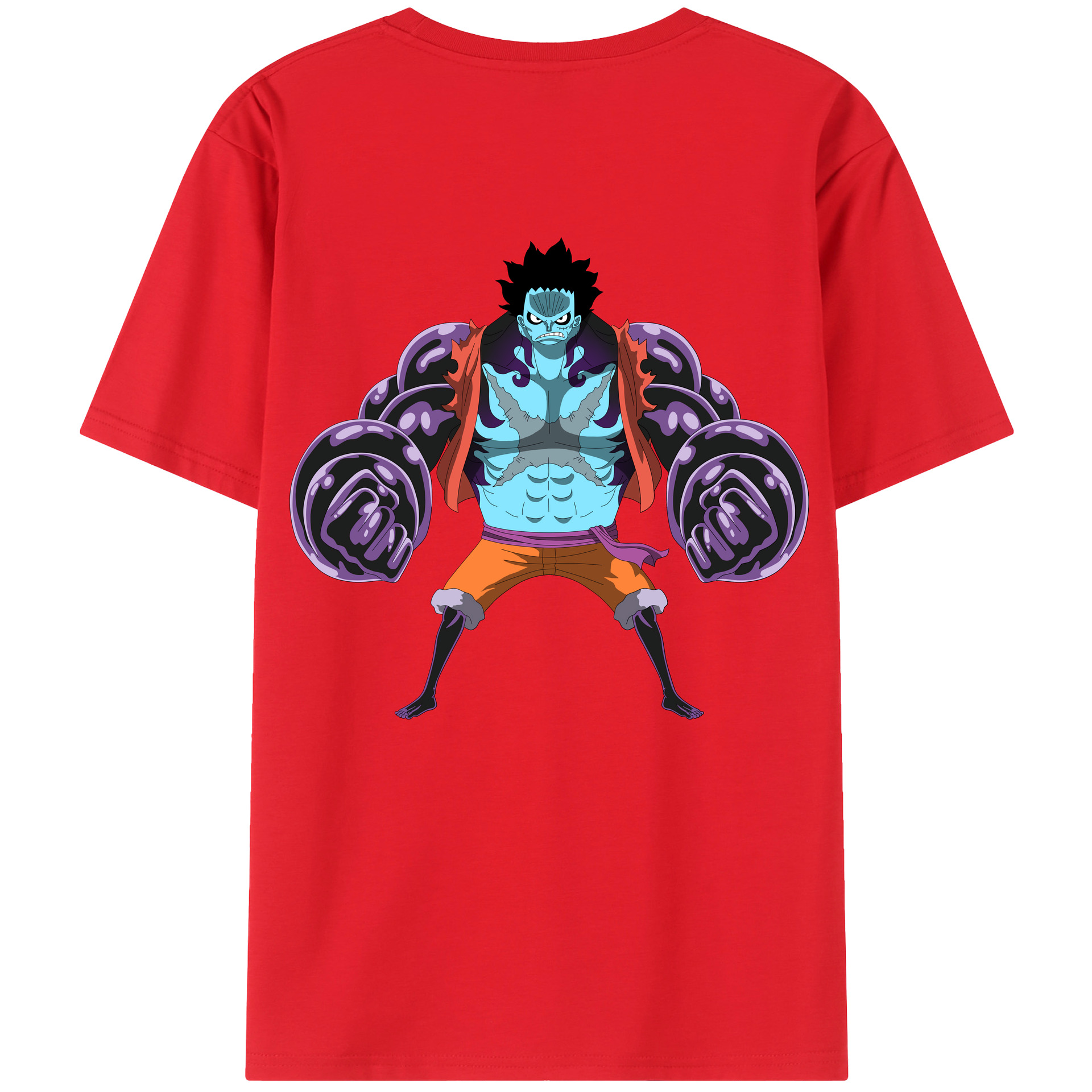 ワンピース モンキー・D・ルフィ ONE PIECE Monkey D. Luffy レディース半袖Tシャツ(バックプリント)