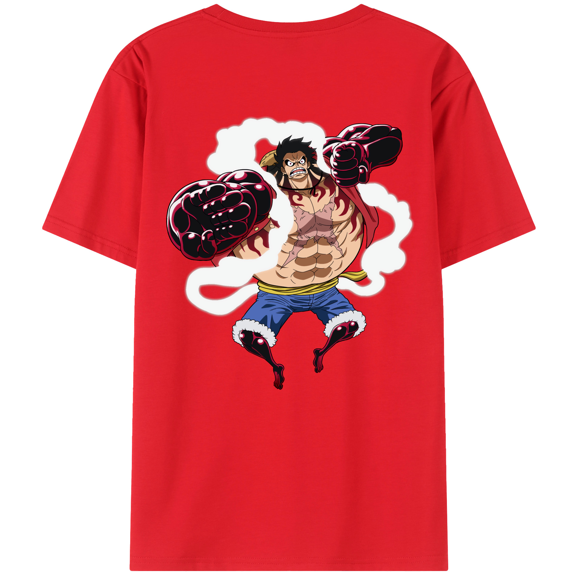 ワンピース モンキー・D・ルフィ ONE PIECE Monkey D. Luffy レディース半袖Tシャツ(バックプリント)