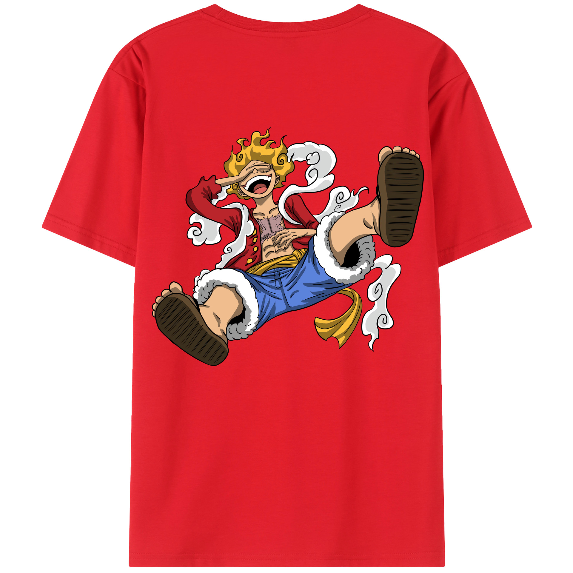 ワンピース モンキー・D・ルフィ ONE PIECE Monkey D. Luffy レディース半袖Tシャツ(バックプリント)