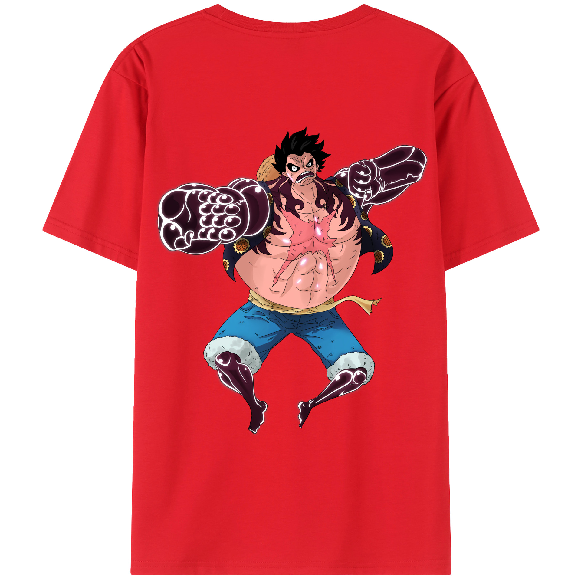 （画像用） ワンピース モンキー・D・ルフィ ONE PIECE Monkey D. Luffy レディース半袖Tシャツ(バックプリント)