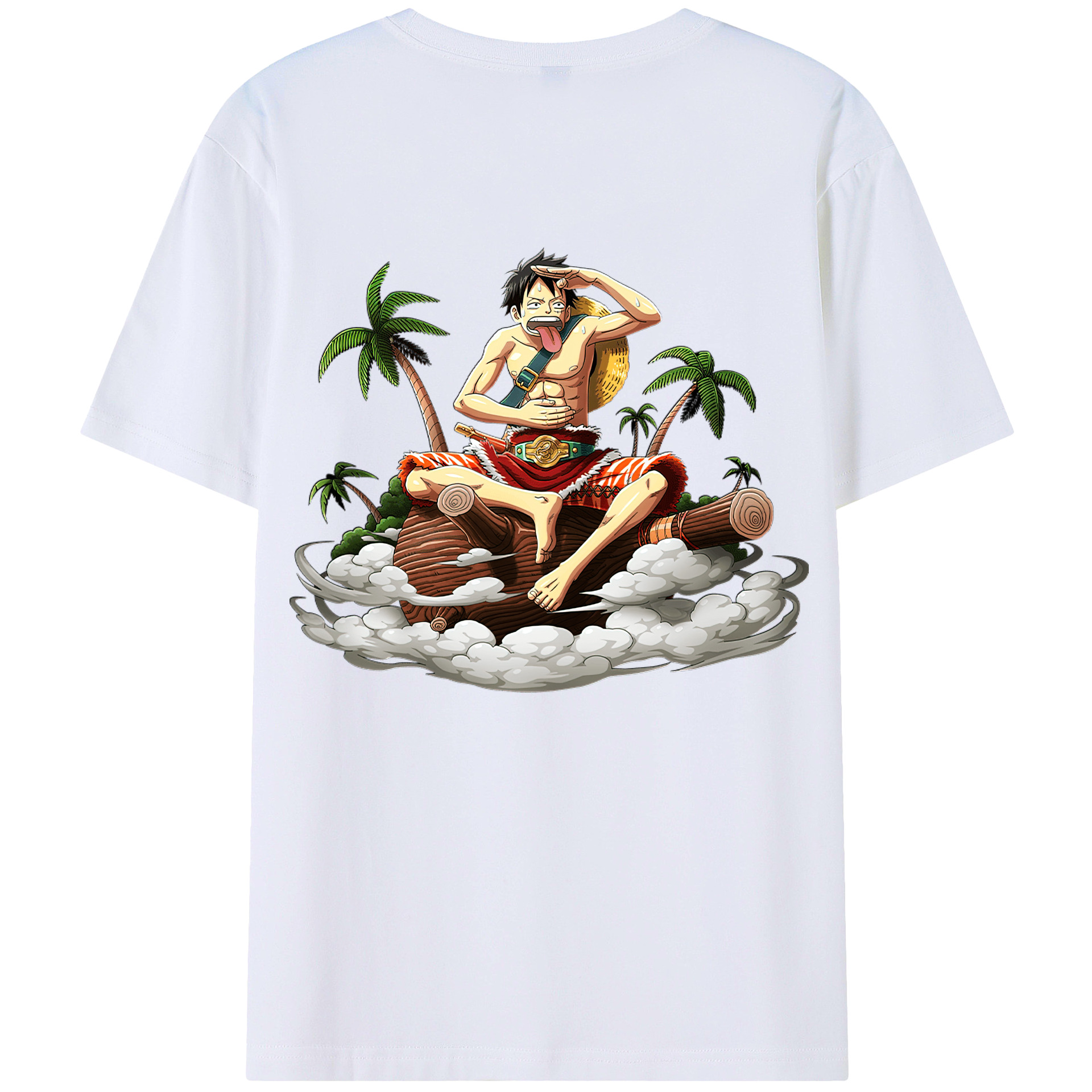 ワンピース モンキー・D・ルフィ ONE PIECE Monkey D. Luffy レディース半袖Tシャツ(バックプリント)