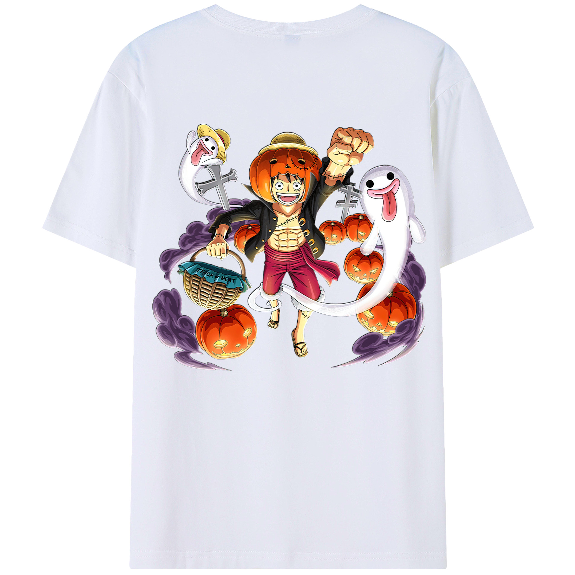 ワンピース モンキー・D・ルフィ ONE PIECE Monkey D. Luffy レディース半袖Tシャツ(バックプリント)