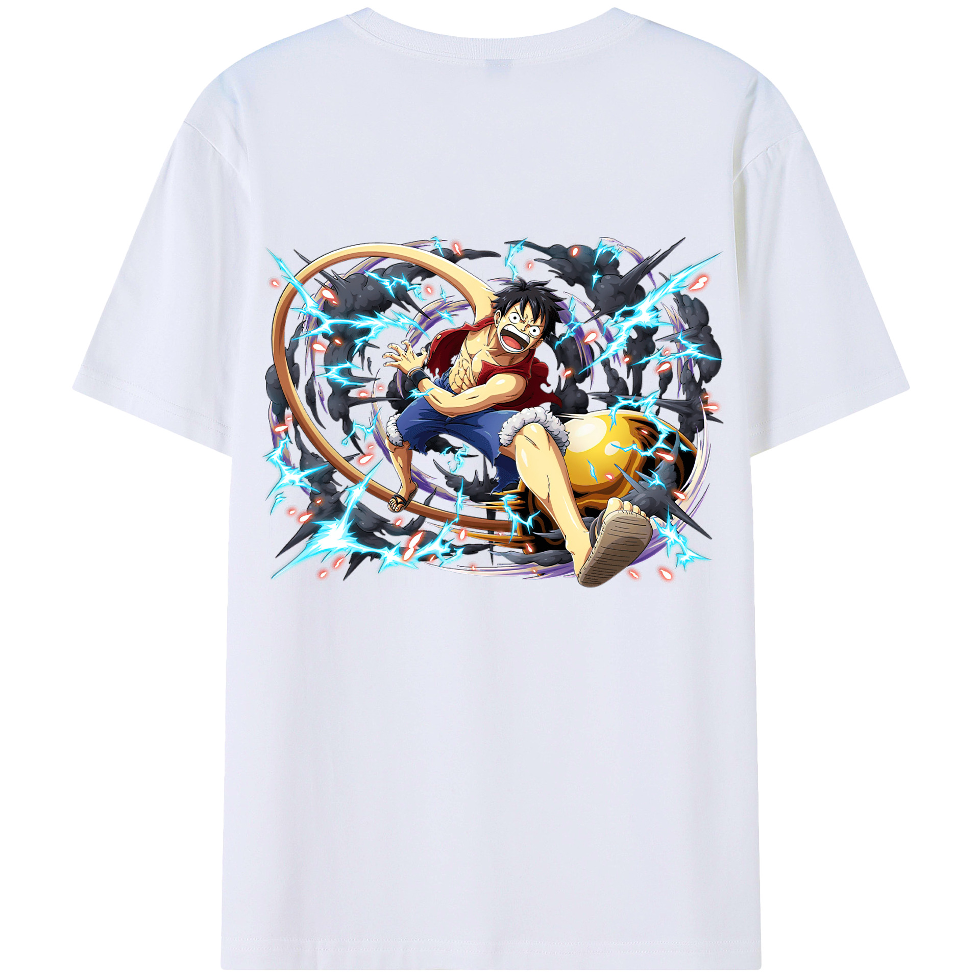 ワンピース モンキー・D・ルフィ ONE PIECE Monkey D. Luffy レディース半袖Tシャツ(バックプリント)