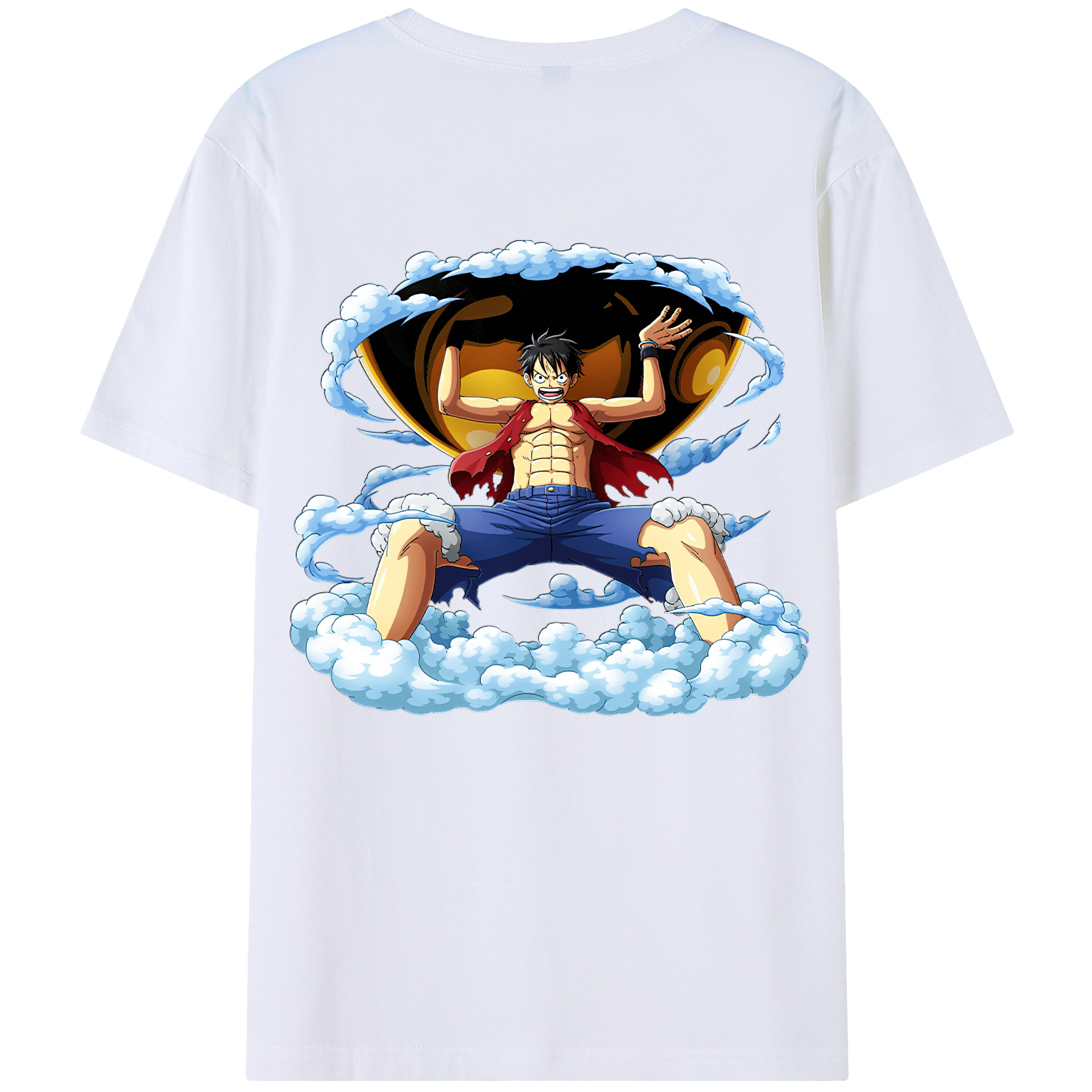 ワンピース モンキー・D・ルフィ ONE PIECE Monkey D. Luffy レディース半袖Tシャツ(バックプリント)