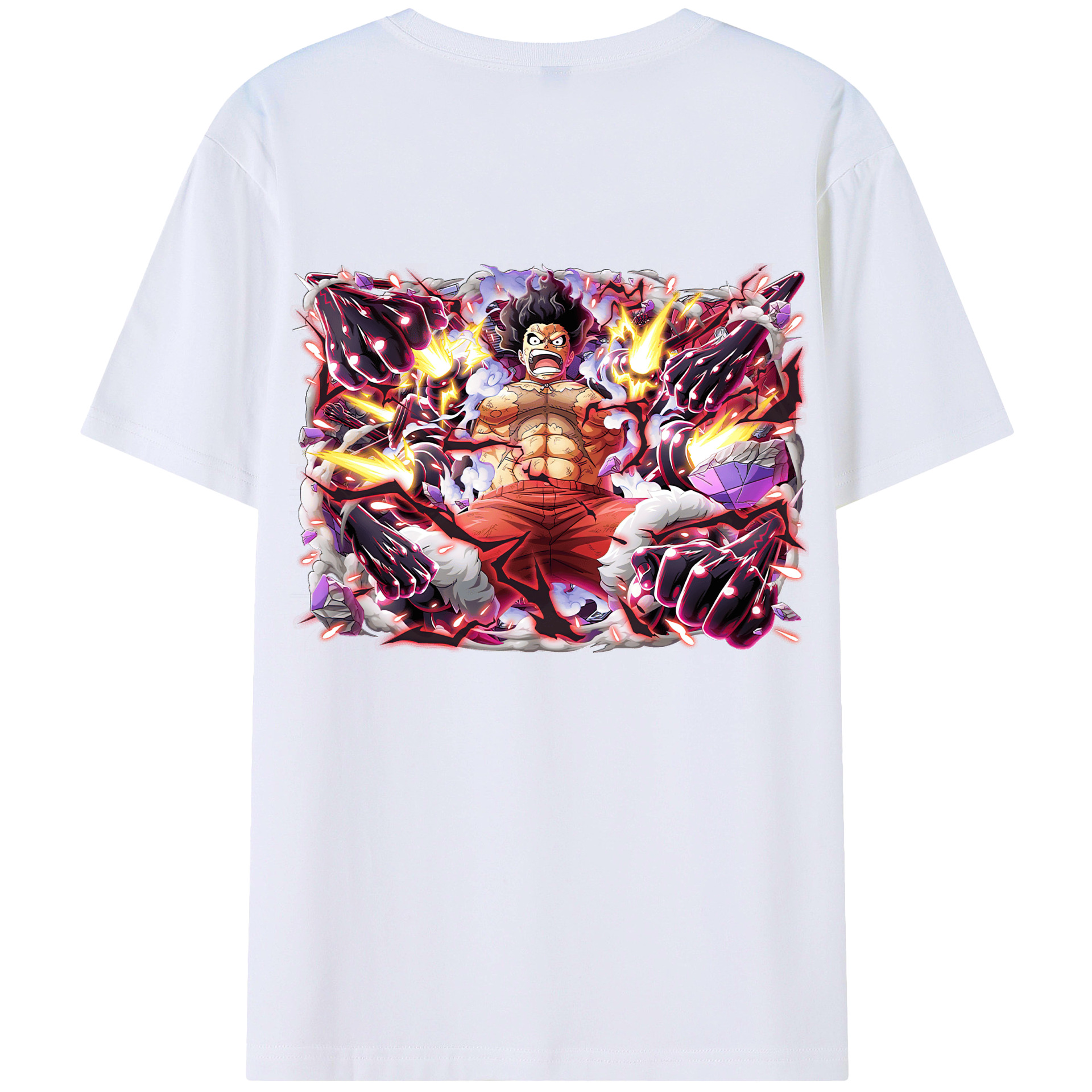 ワンピース モンキー・D・ルフィ ONE PIECE Monkey D. Luffy レディース半袖Tシャツ(バックプリント)