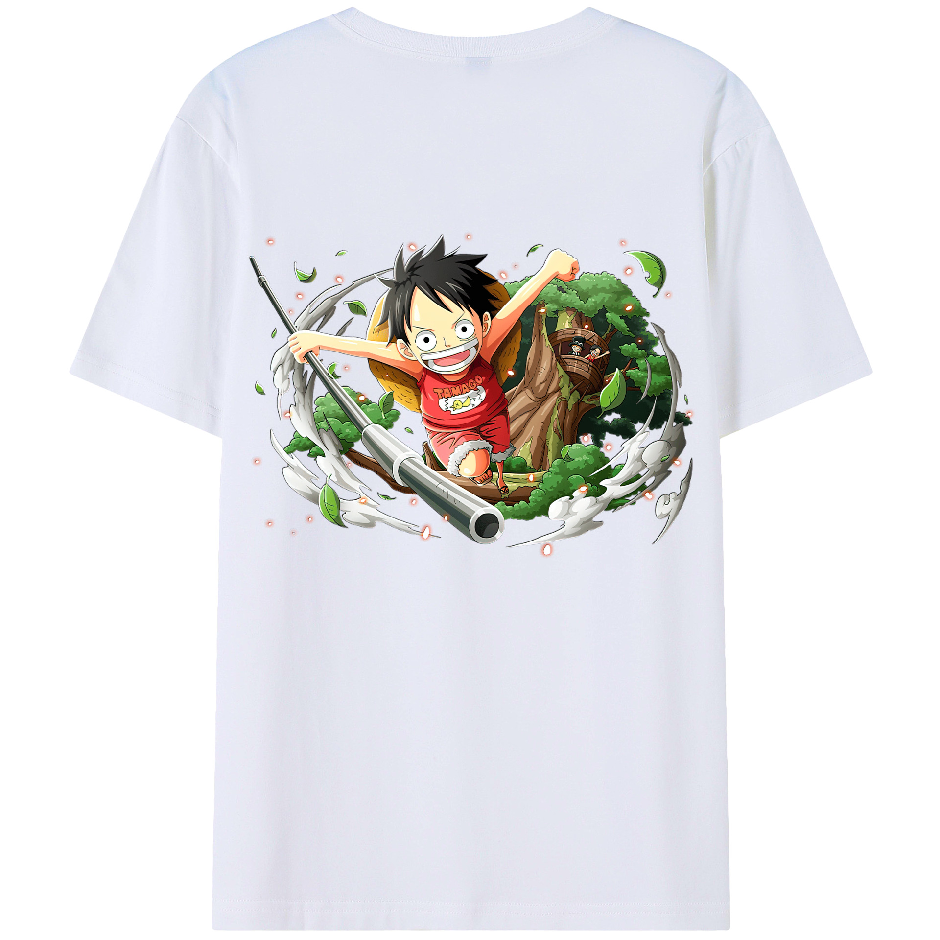 ワンピース モンキー・D・ルフィ ONE PIECE Monkey D. Luffy レディース半袖Tシャツ(バックプリント)