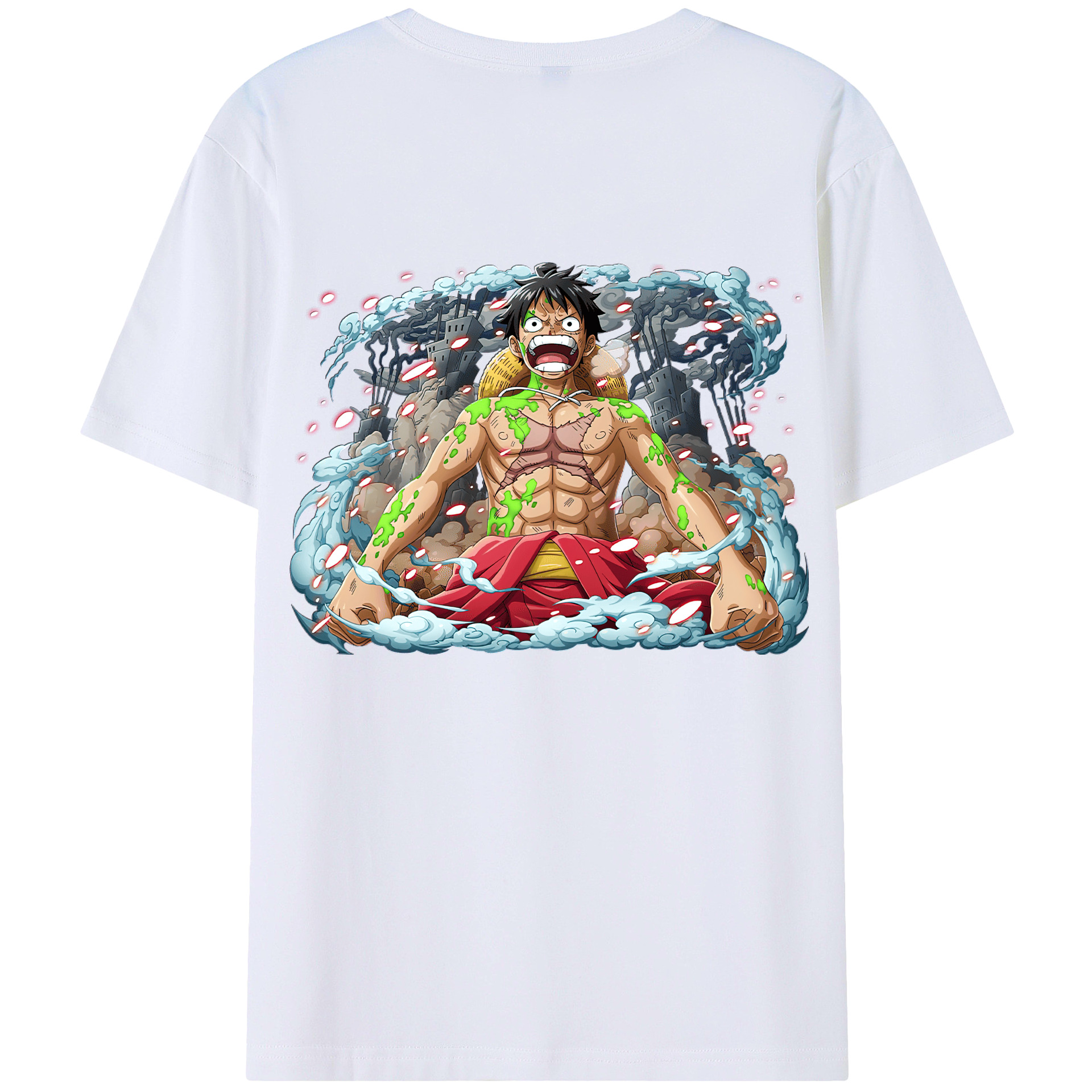 ワンピース モンキー・D・ルフィ ONE PIECE Monkey D. Luffy レディース半袖Tシャツ(バックプリント)