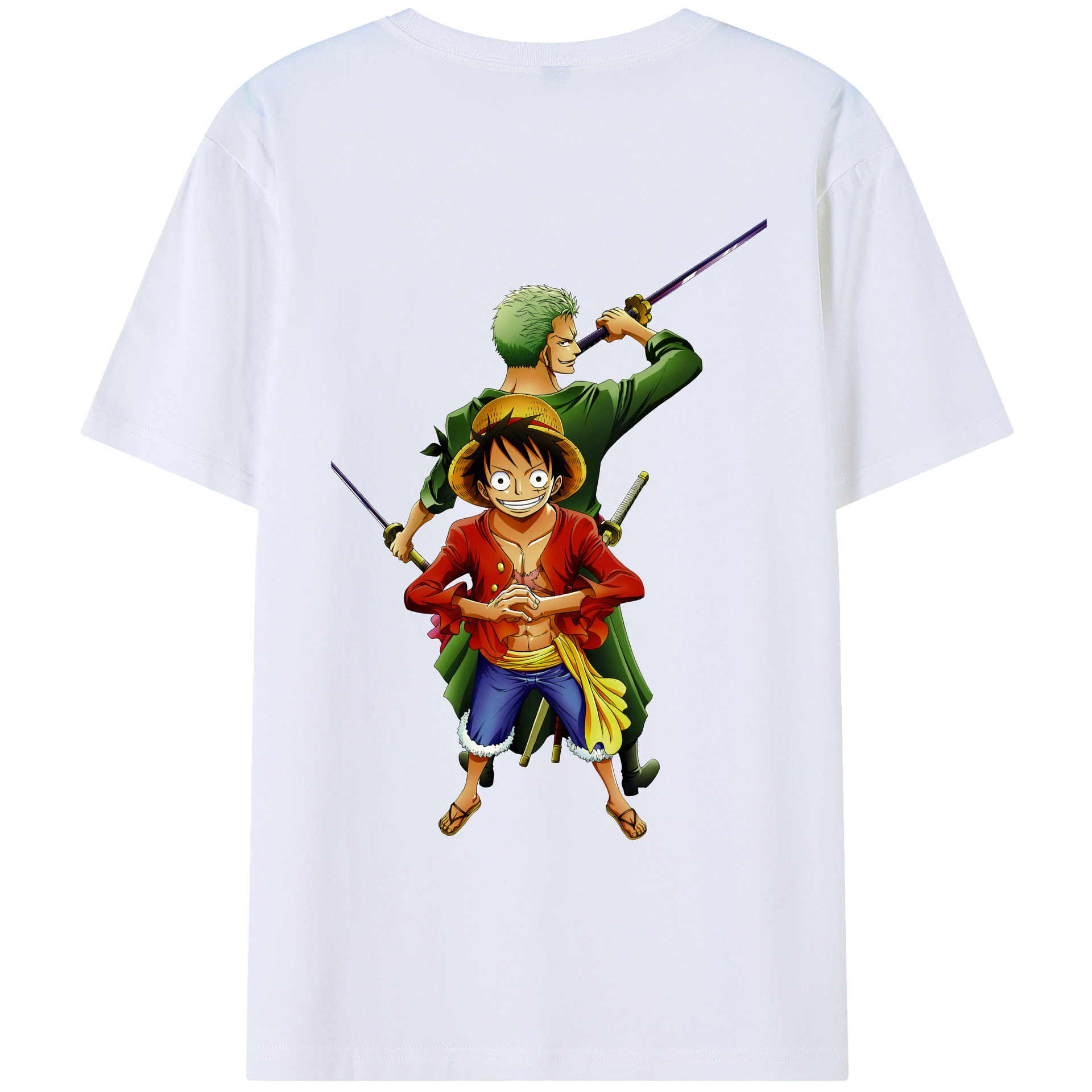 ワンピース モンキー・D・ルフィ ONE PIECE Monkey D. Luffy レディース半袖Tシャツ(バックプリント)