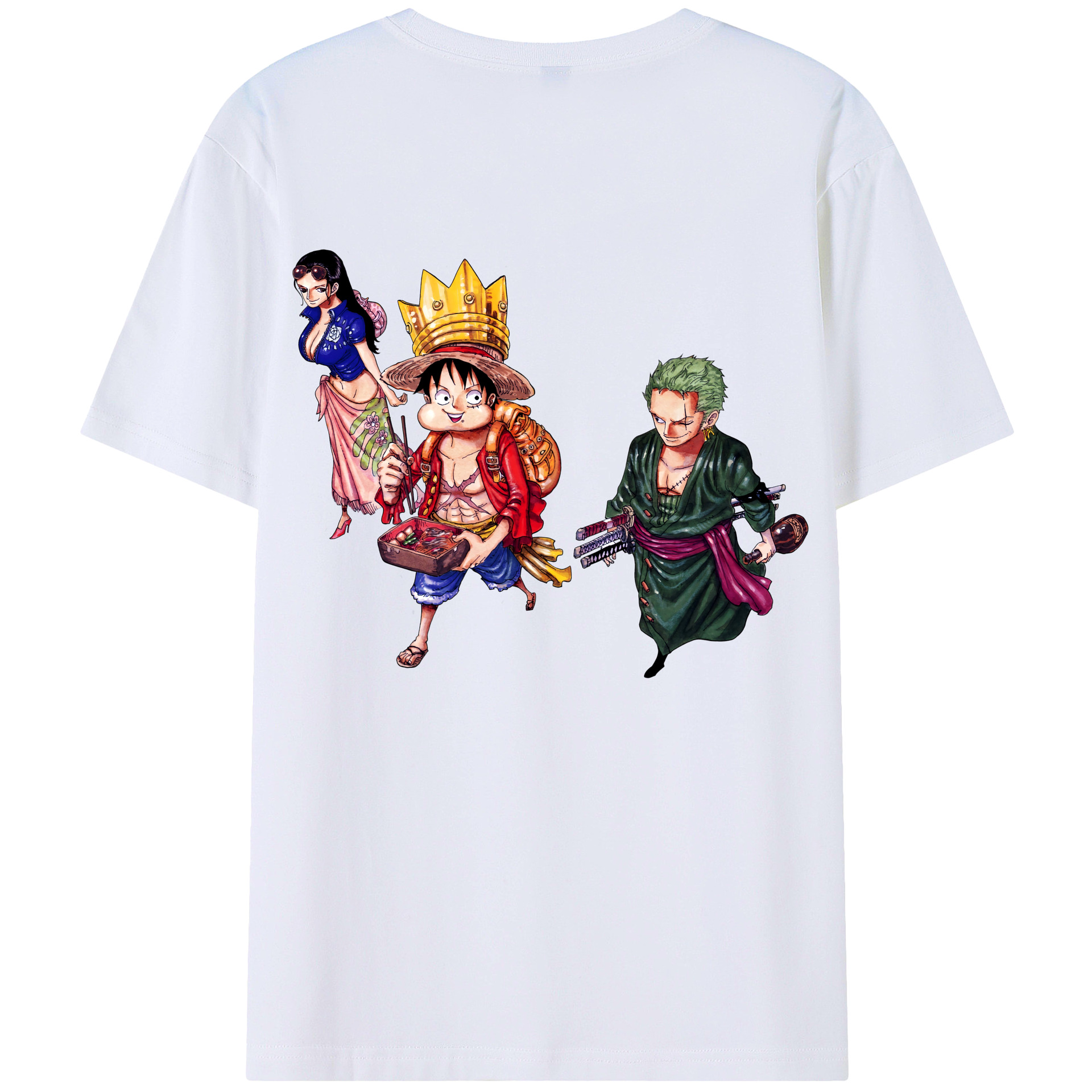 ワンピース モンキー・D・ルフィ ONE PIECE Monkey D. Luffy レディース半袖Tシャツ(バックプリント)