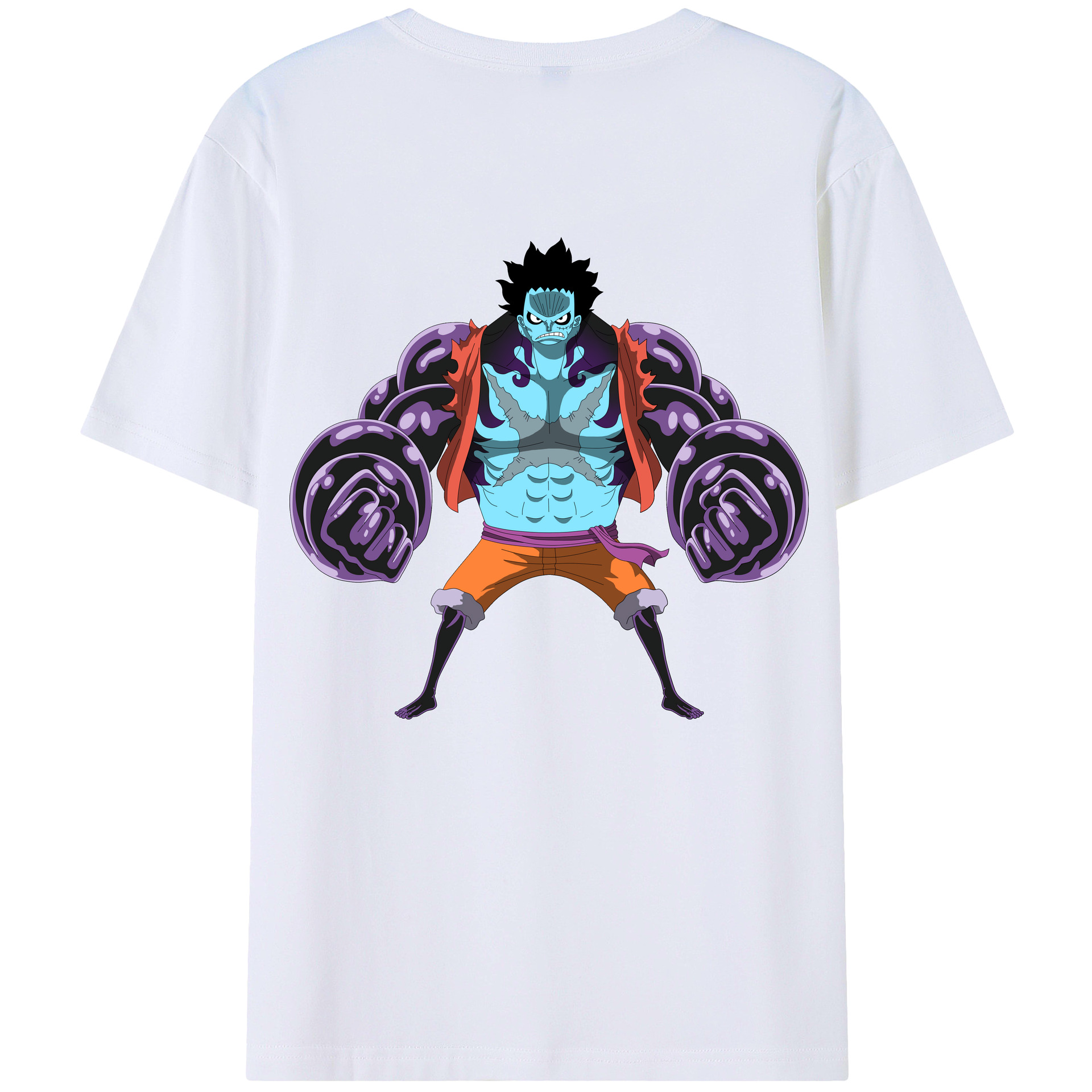 ワンピース モンキー・D・ルフィ ONE PIECE Monkey D. Luffy レディース半袖Tシャツ(バックプリント)
