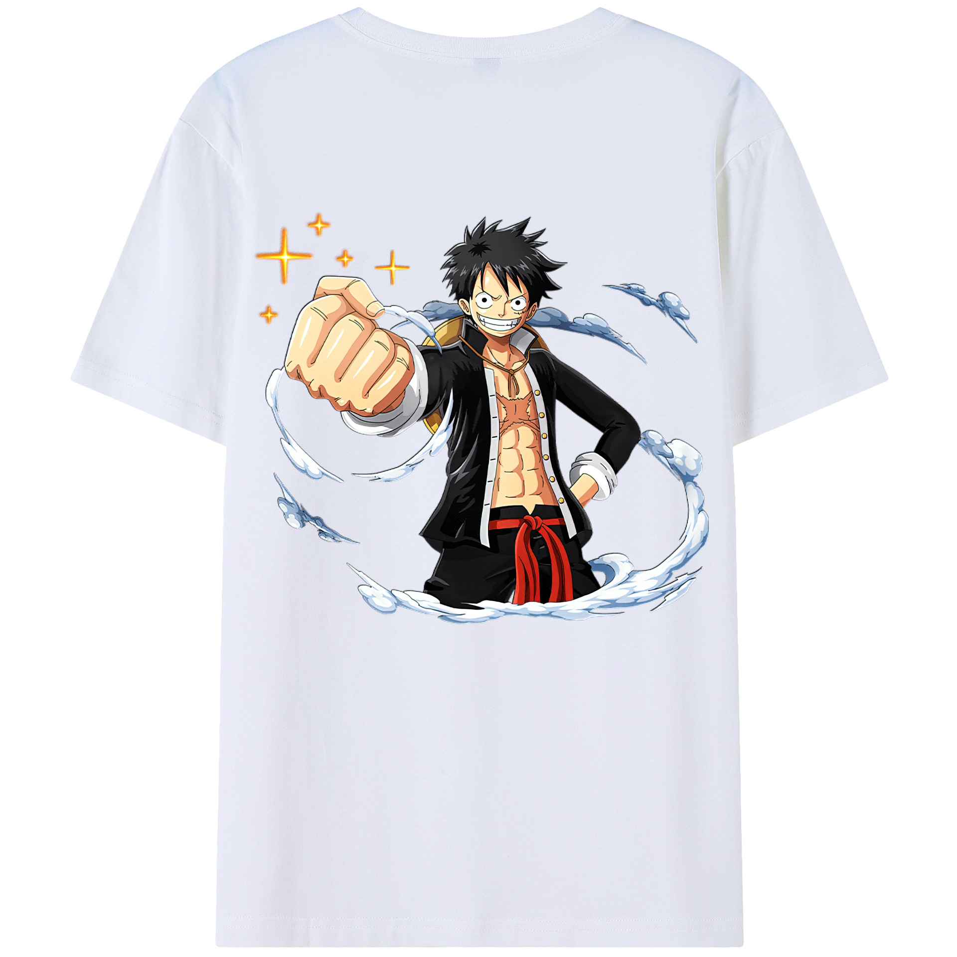 ワンピース モンキー・D・ルフィ ONE PIECE Monkey D. Luffy レディース半袖Tシャツ(バックプリント)
