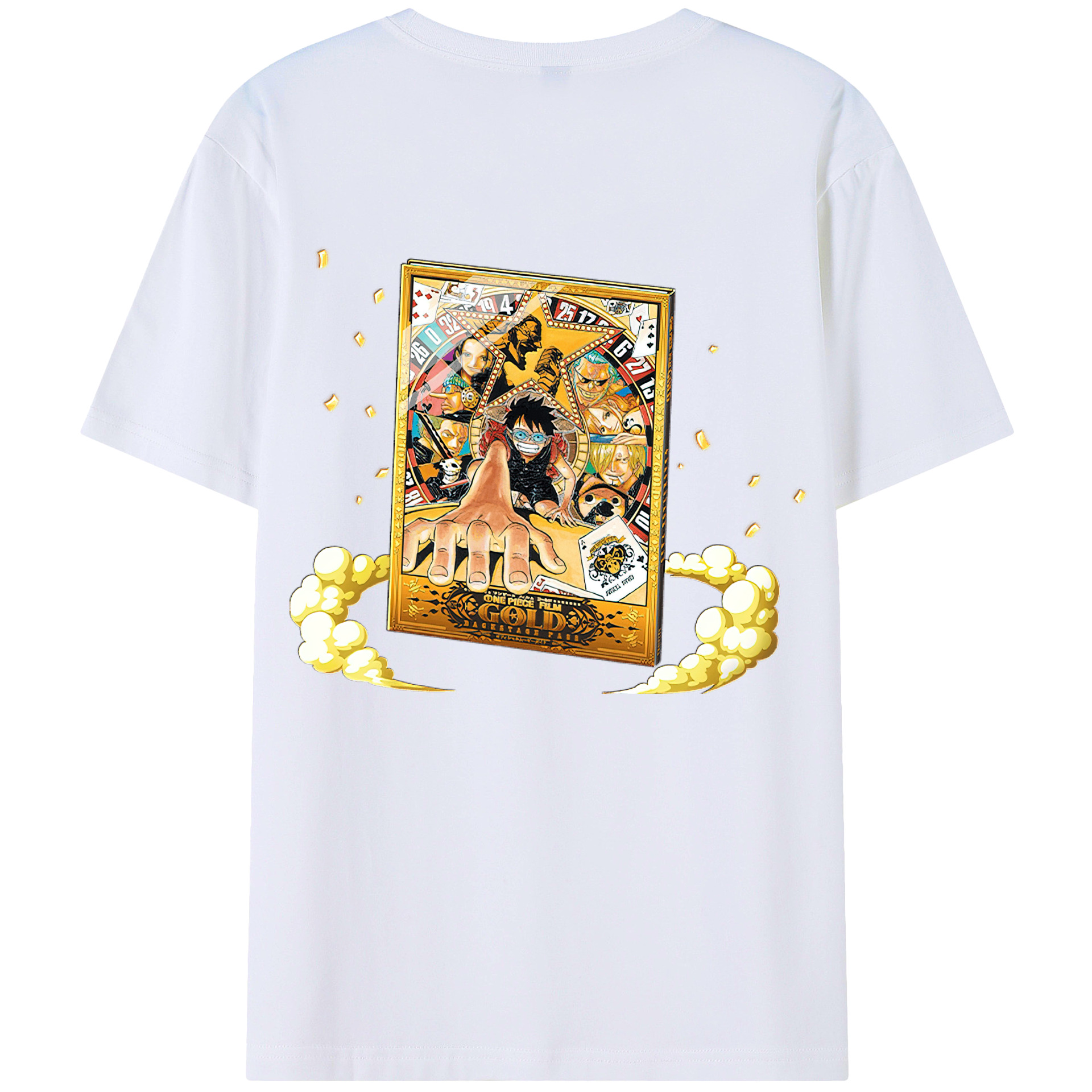 ワンピース モンキー・D・ルフィ ONE PIECE Monkey D. Luffy レディース半袖Tシャツ(バックプリント)