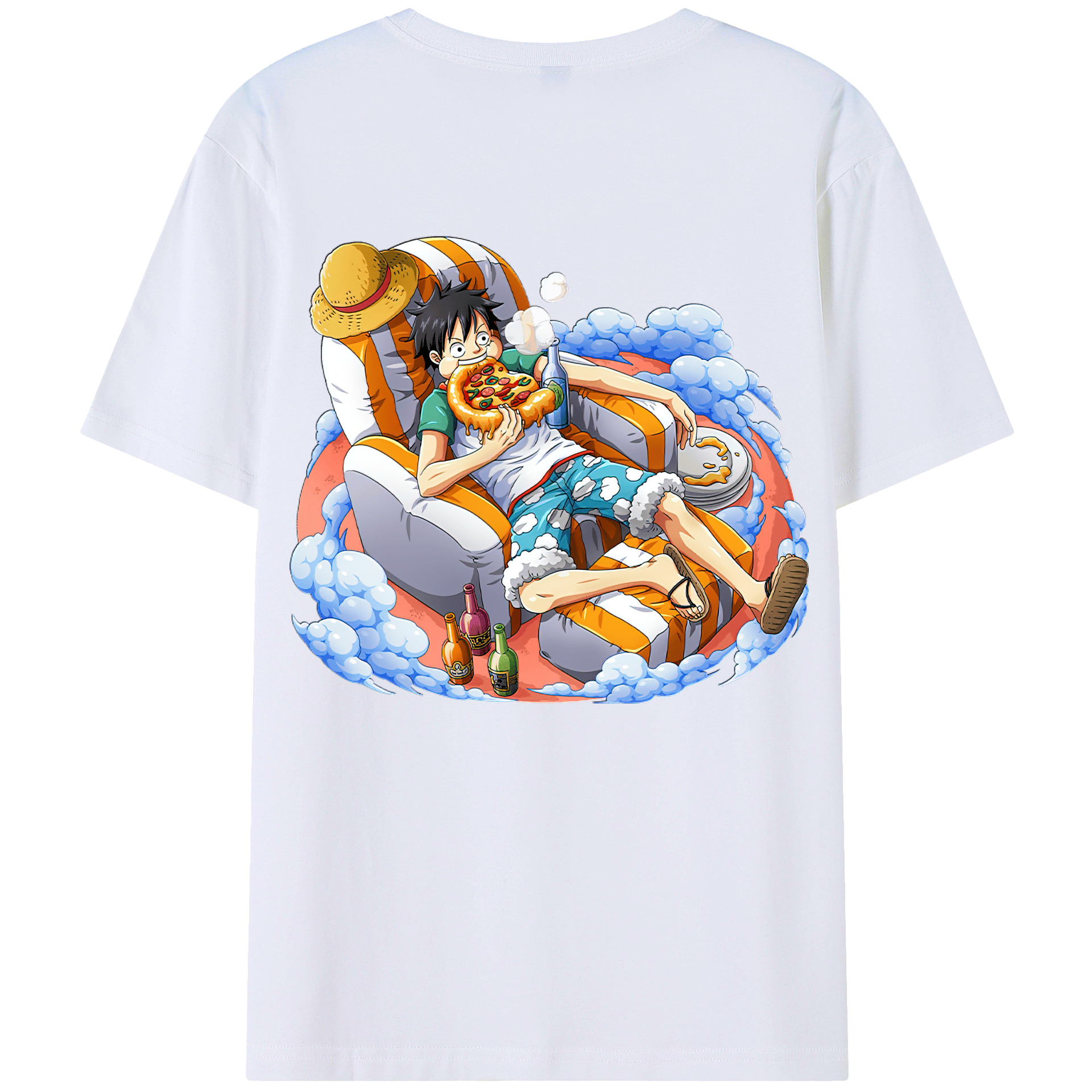 ワンピース モンキー・D・ルフィ ONE PIECE Monkey D. Luffy レディース半袖Tシャツ(バックプリント)