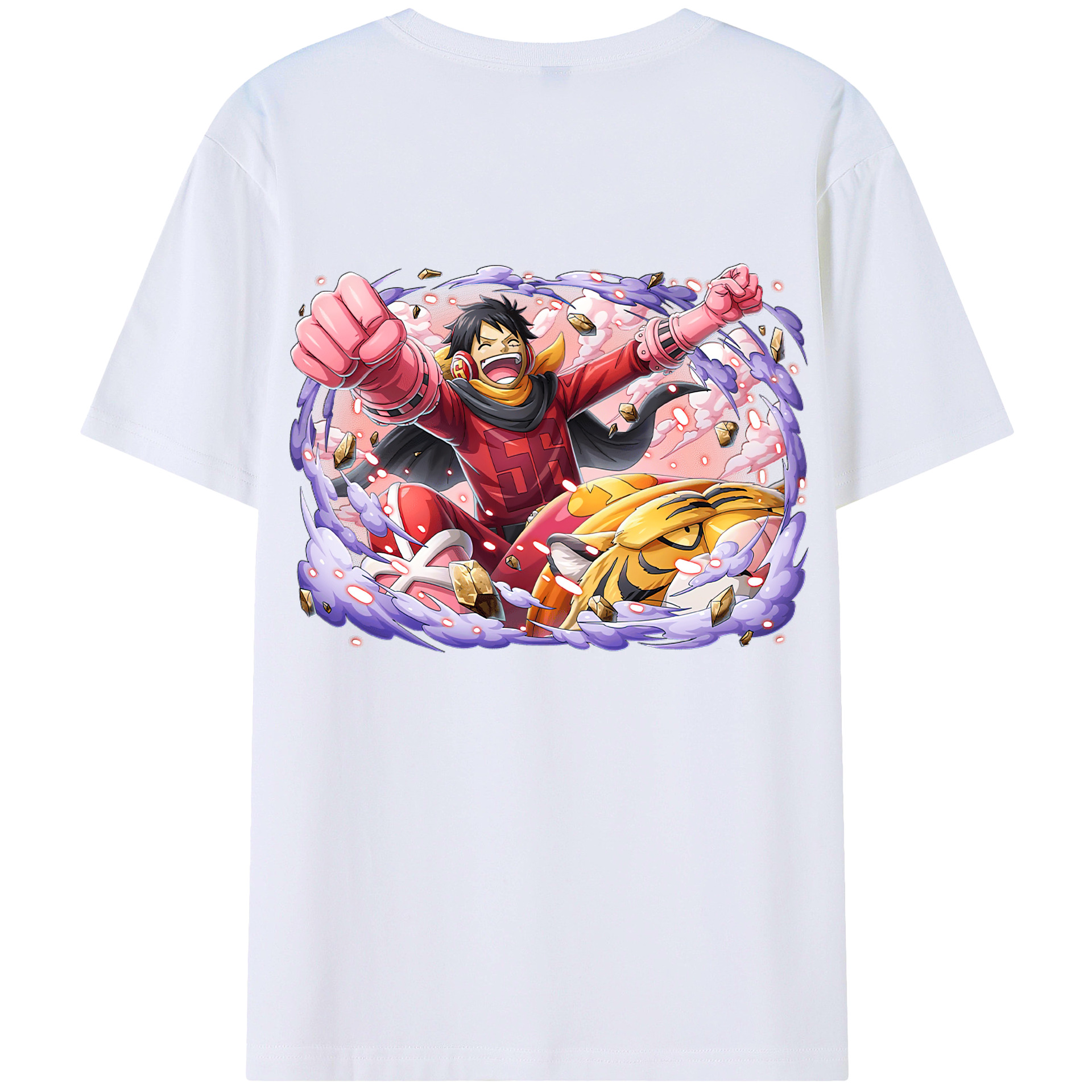 ワンピース モンキー・D・ルフィ ONE PIECE Monkey D. Luffy レディース半袖Tシャツ(バックプリント)