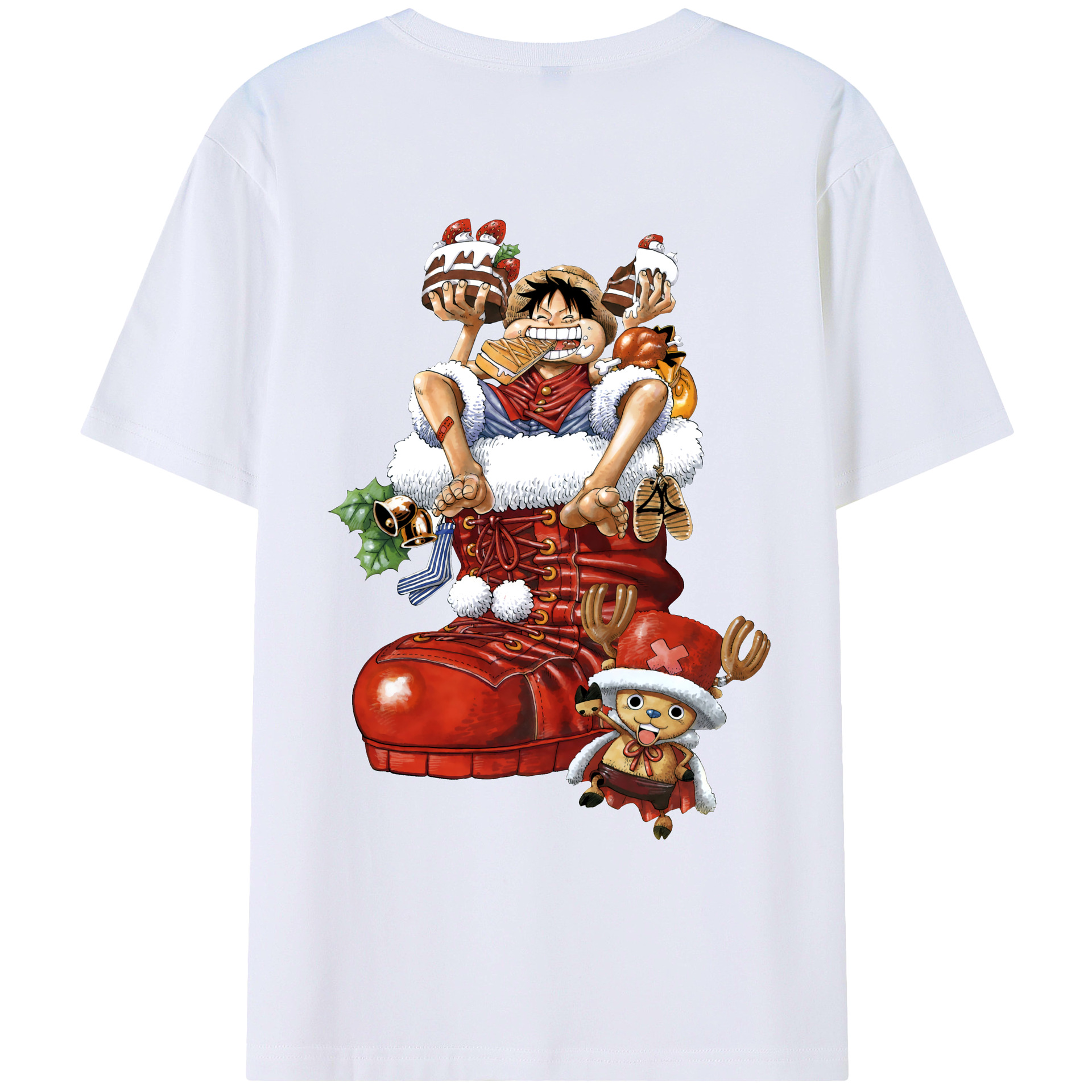 ワンピース モンキー・D・ルフィ ONE PIECE Monkey D. Luffy レディース半袖Tシャツ(バックプリント)