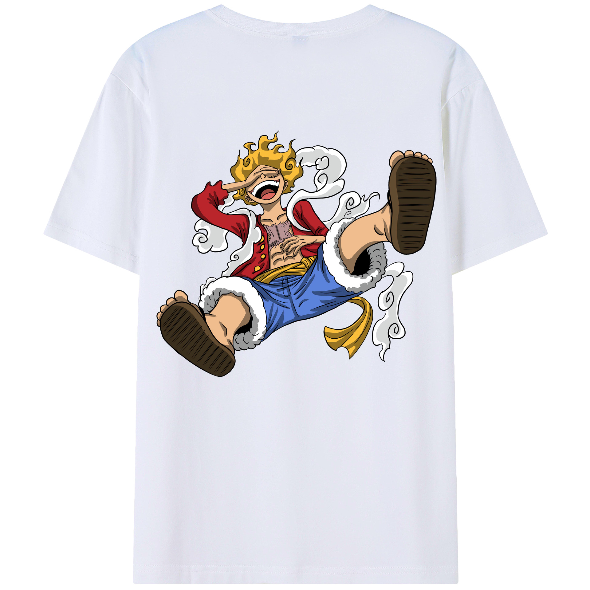 ワンピース モンキー・D・ルフィ ONE PIECE Monkey D. Luffy レディース半袖Tシャツ(バックプリント)