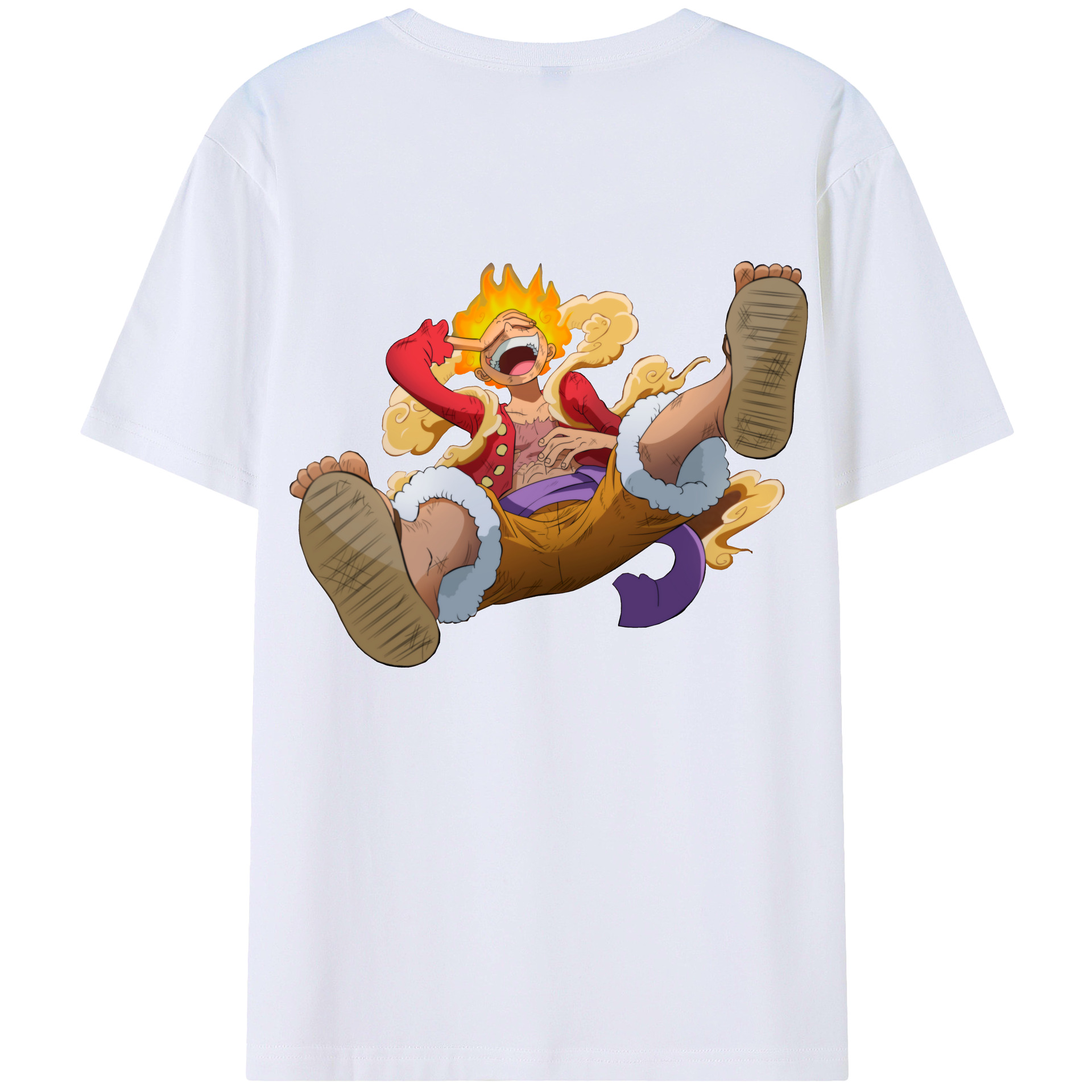 ワンピース モンキー・D・ルフィ ONE PIECE Monkey D. Luffy レディース半袖Tシャツ(バックプリント)
