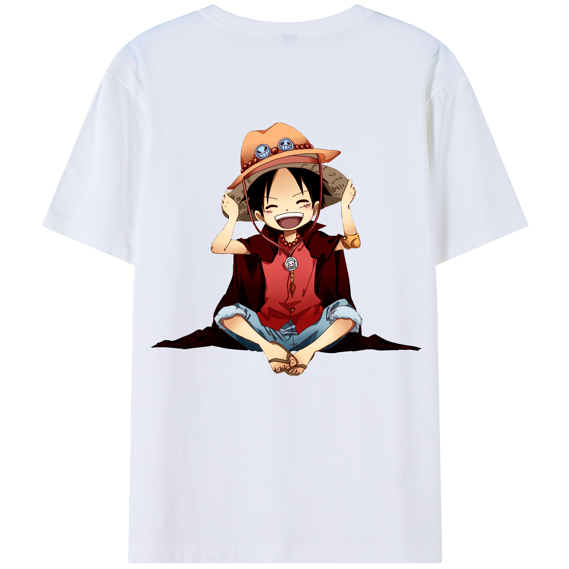 ワンピース モンキー・D・ルフィ ONE PIECE Monkey D. Luffy レディース半袖Tシャツ(バックプリント)