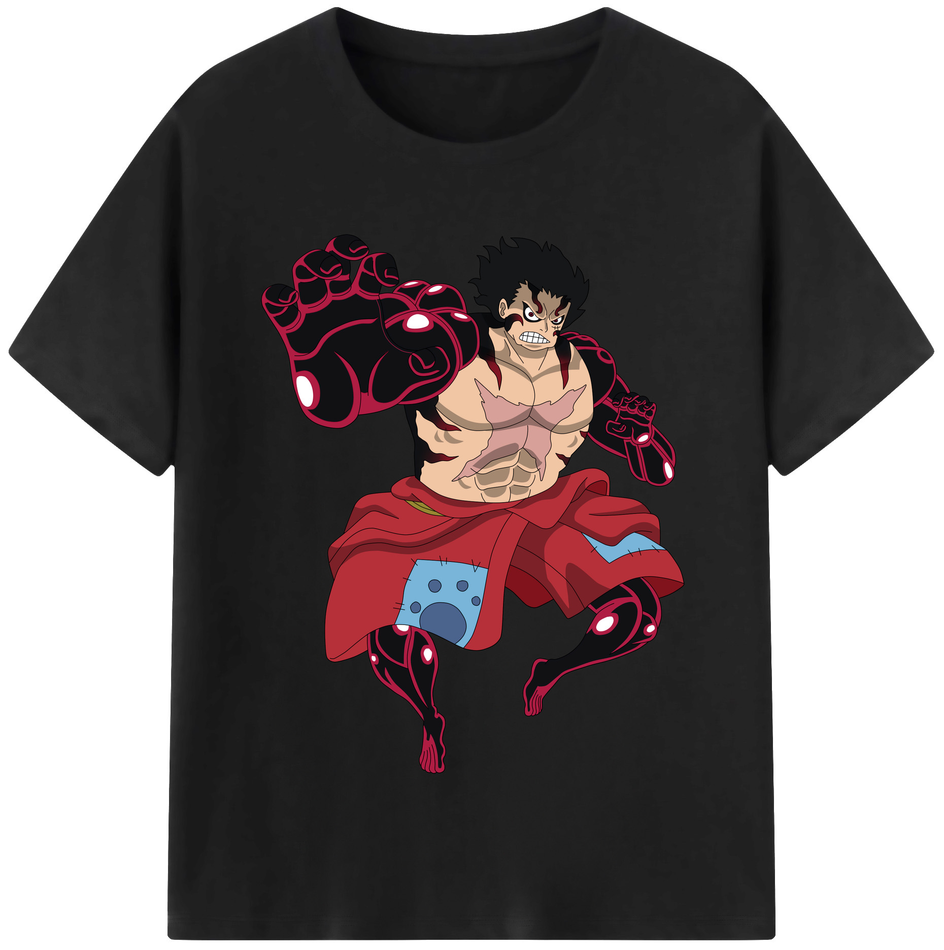 ワンピース モンキー・D・ルフィ ONE PIECE Monkey D. Luffy レディースカジュアルプリントTシャツ（綿100％）