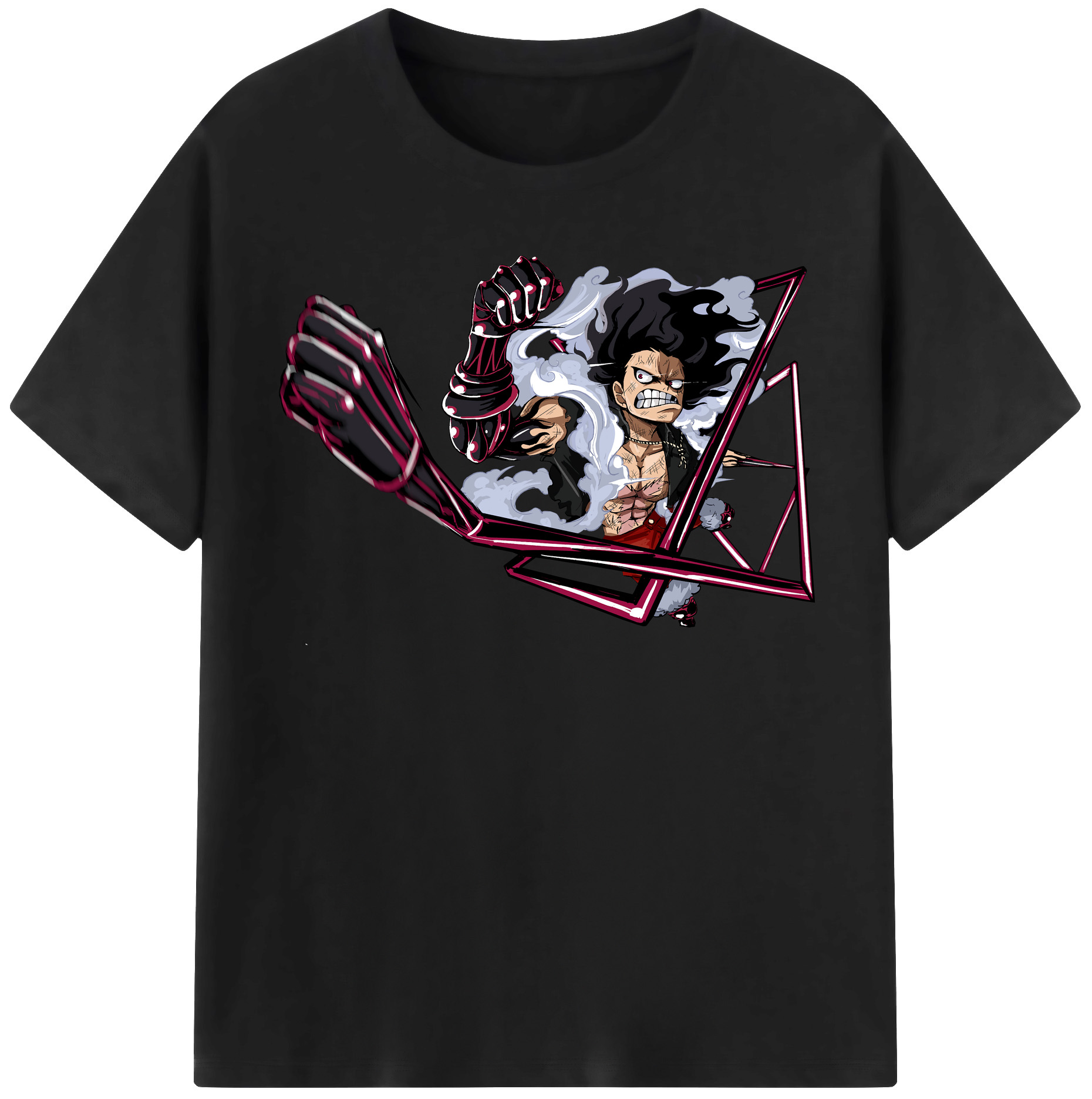 ワンピース モンキー・D・ルフィ ONE PIECE Monkey D. Luffy レディースカジュアルプリントTシャツ（綿100％）