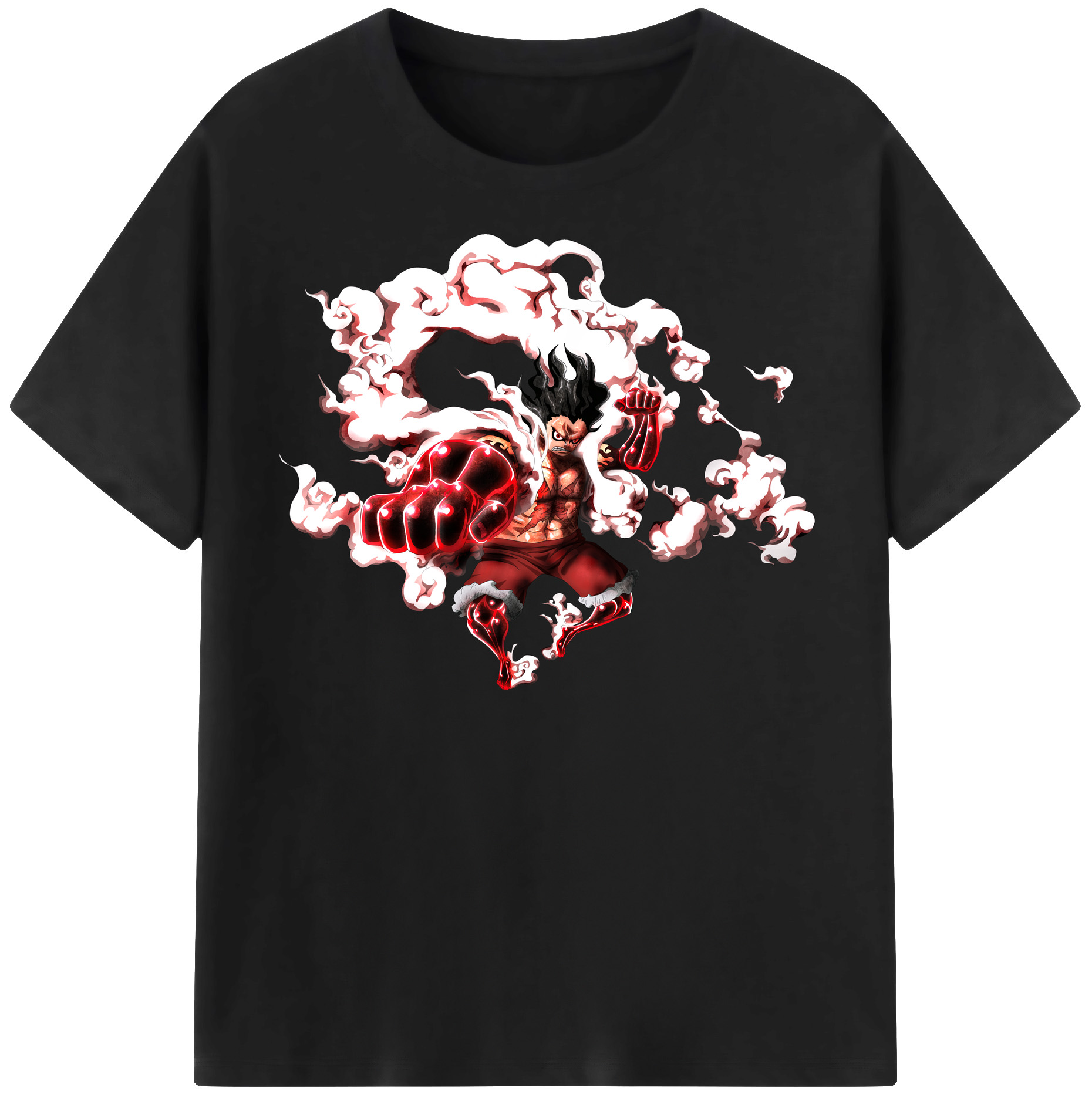 ワンピース モンキー・D・ルフィ ONE PIECE Monkey D. Luffy レディースカジュアルプリントTシャツ（綿100％）