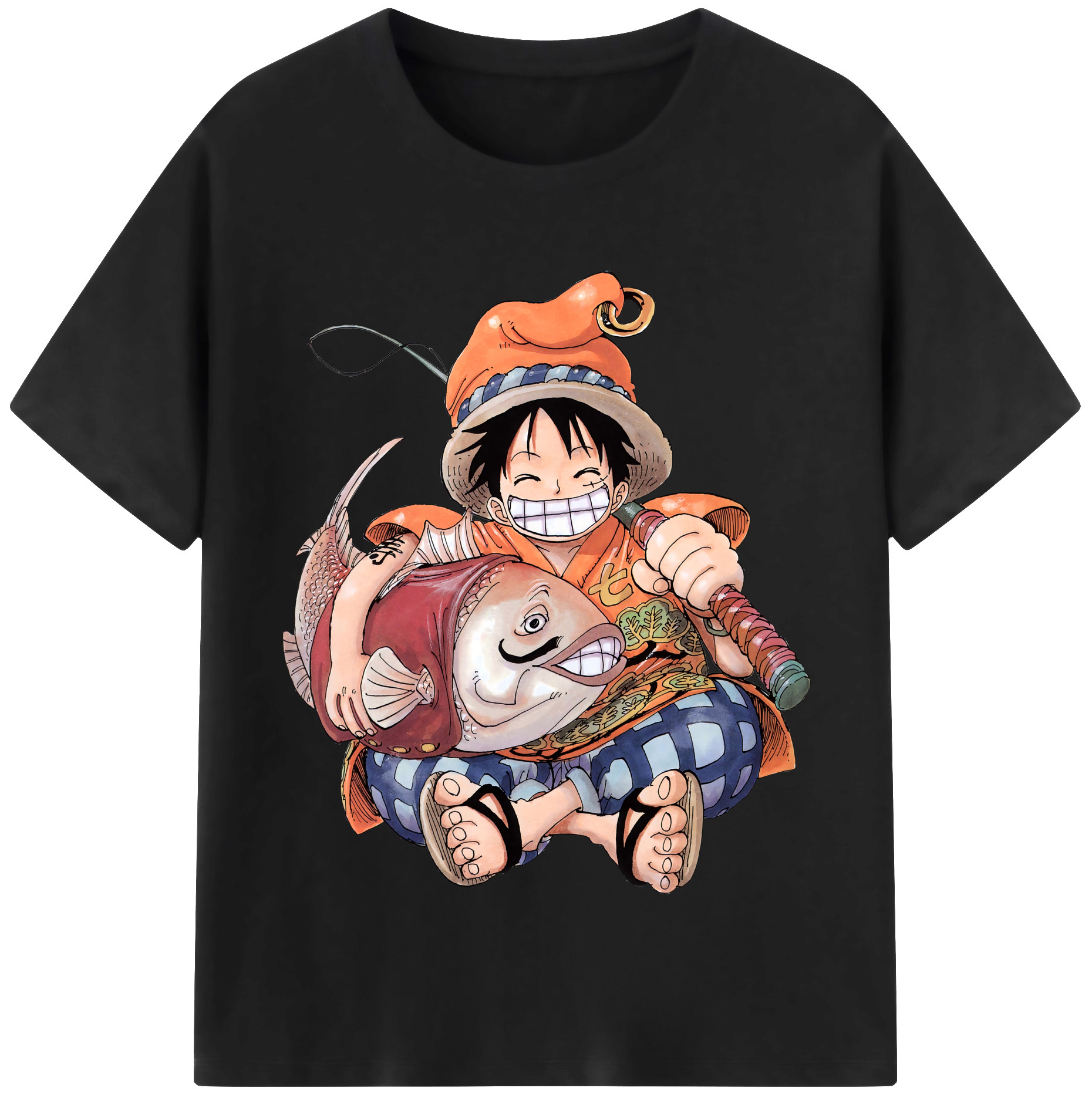 ワンピース モンキー・D・ルフィ ONE PIECE Monkey D. Luffy レディースカジュアルプリントTシャツ（綿100％）
