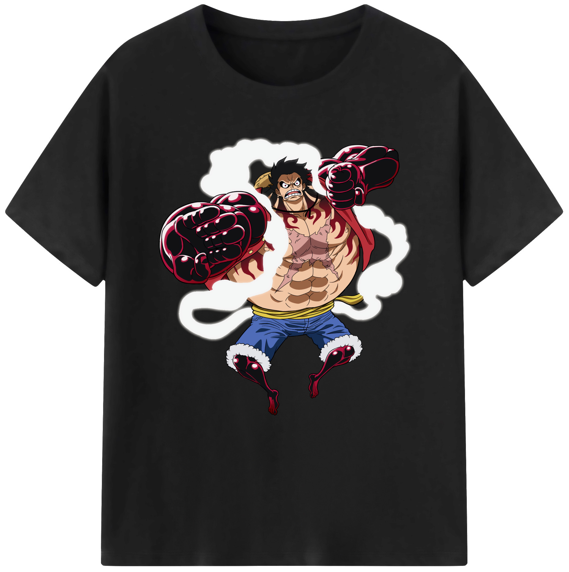 ワンピース モンキー・D・ルフィ ONE PIECE Monkey D. Luffy レディースカジュアルプリントTシャツ（綿100％）