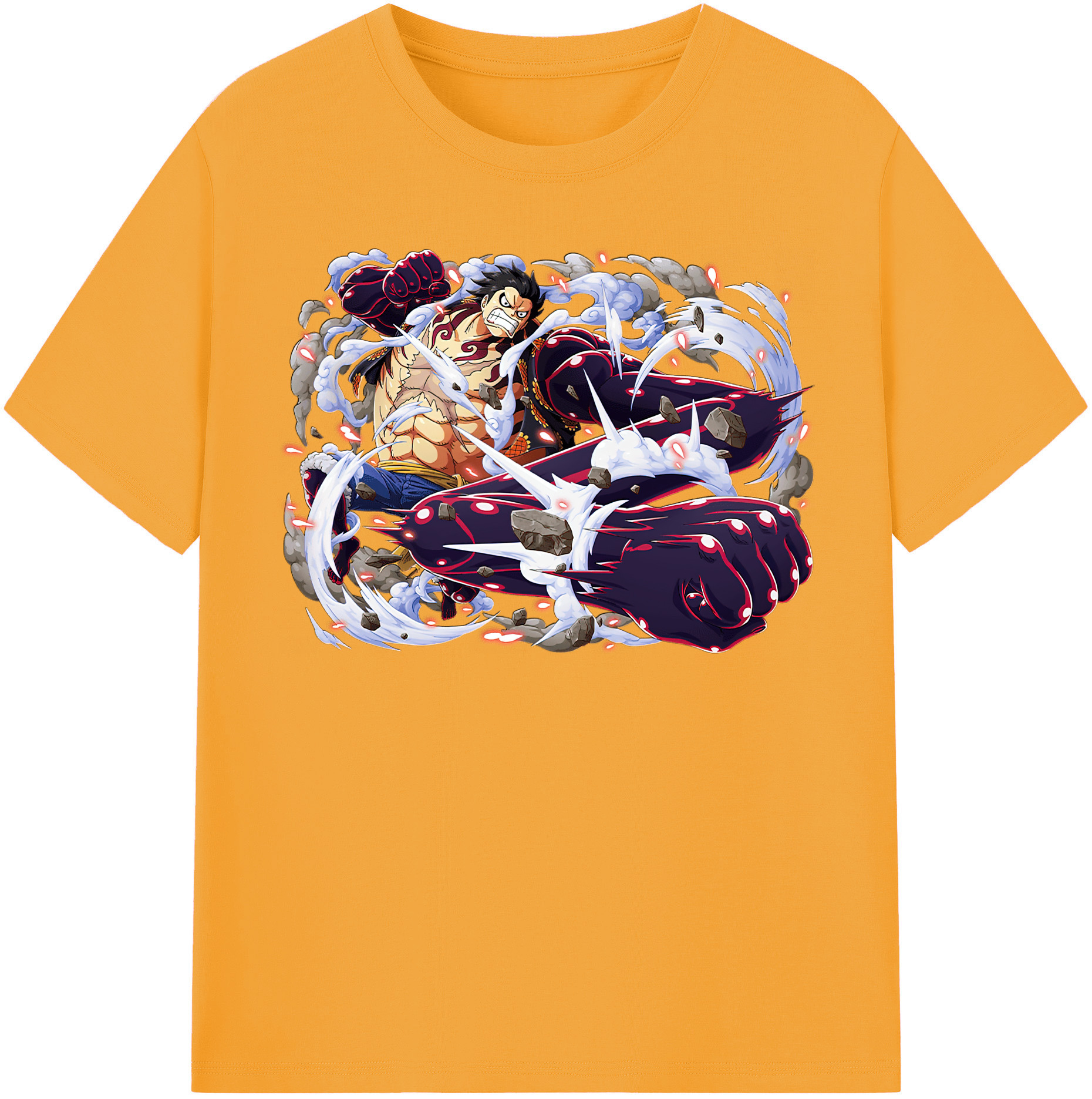 ワンピース モンキー・D・ルフィ ONE PIECE Monkey D. Luffy レディースカジュアルプリントTシャツ（綿100％）