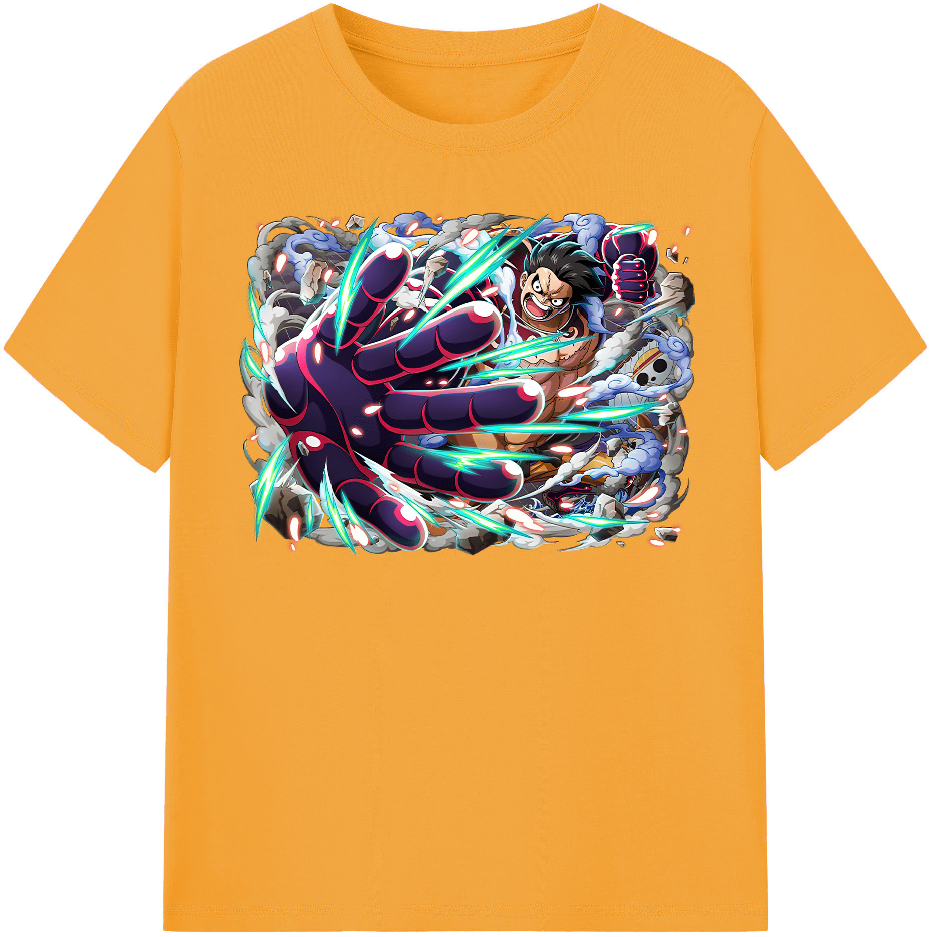 ワンピース モンキー・D・ルフィ ONE PIECE Monkey D. Luffy レディースカジュアルプリントTシャツ（綿100％）