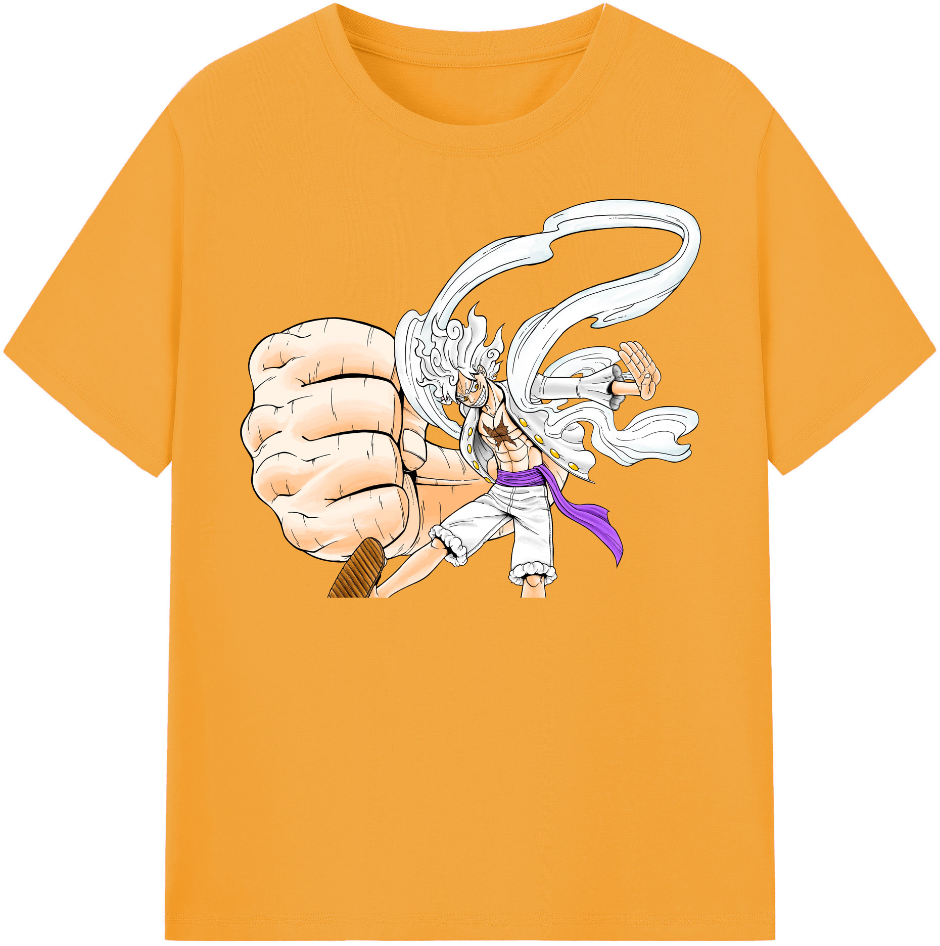 ワンピース モンキー・D・ルフィ ONE PIECE Monkey D. Luffy レディースカジュアルプリントTシャツ（綿100％）