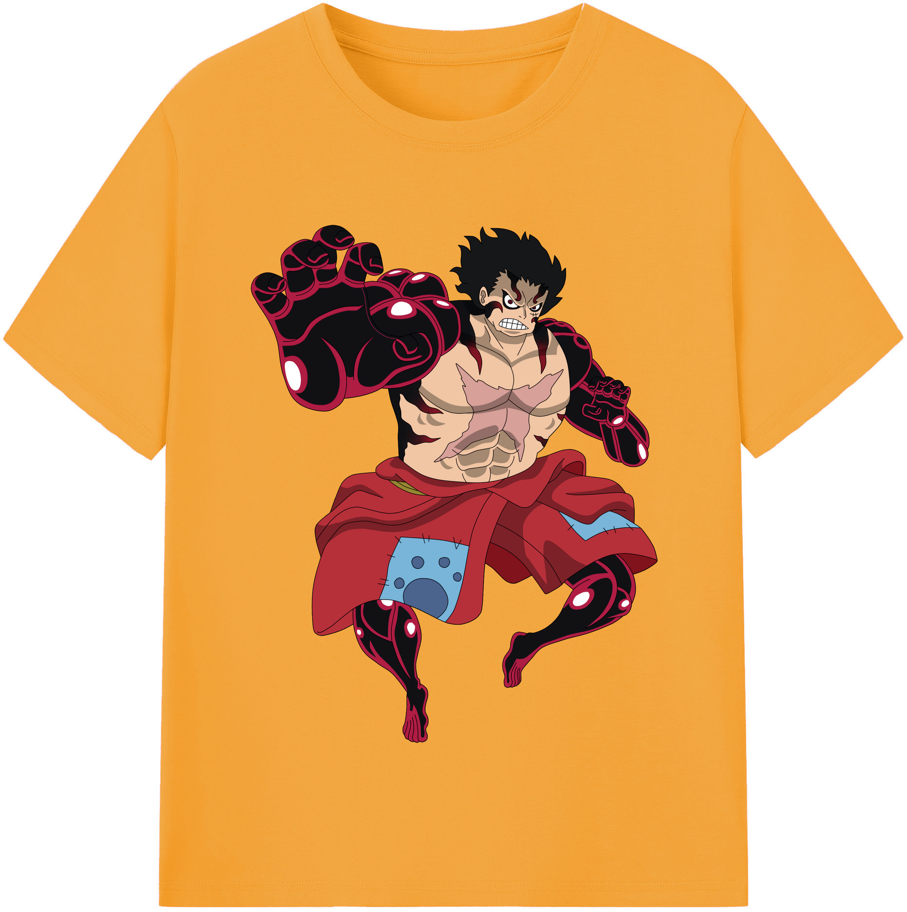 ワンピース モンキー・D・ルフィ ONE PIECE Monkey D. Luffy レディースカジュアルプリントTシャツ（綿100％）