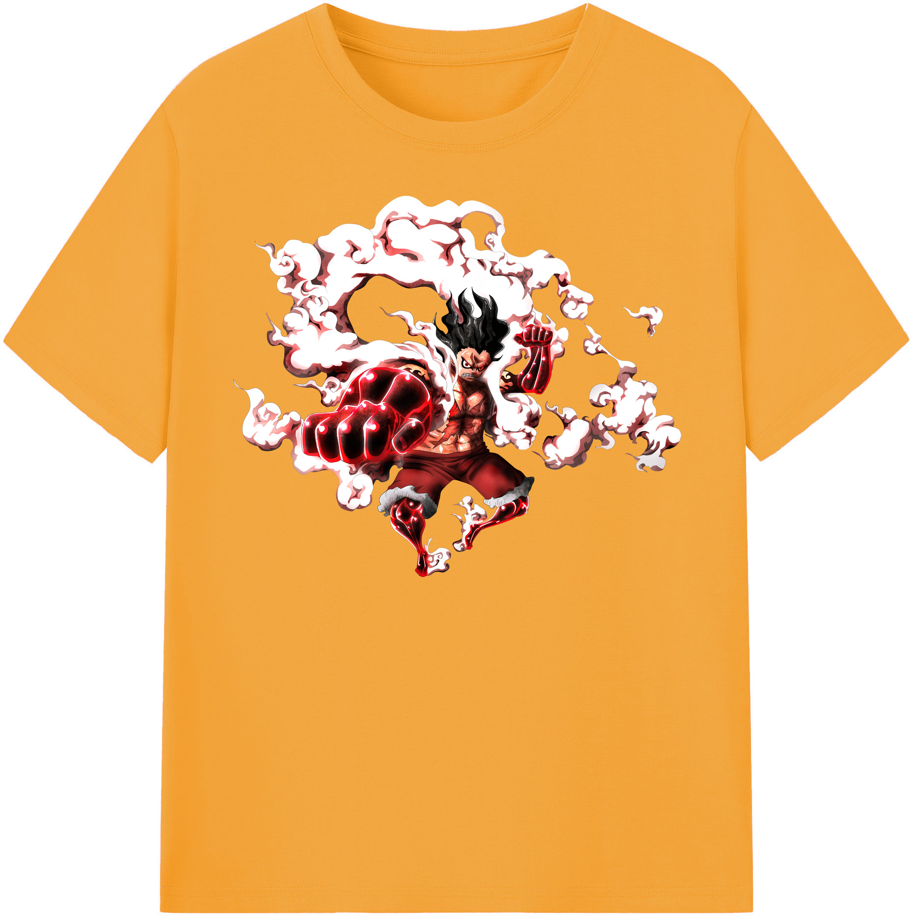 ワンピース モンキー・D・ルフィ ONE PIECE Monkey D. Luffy レディースカジュアルプリントTシャツ（綿100％）