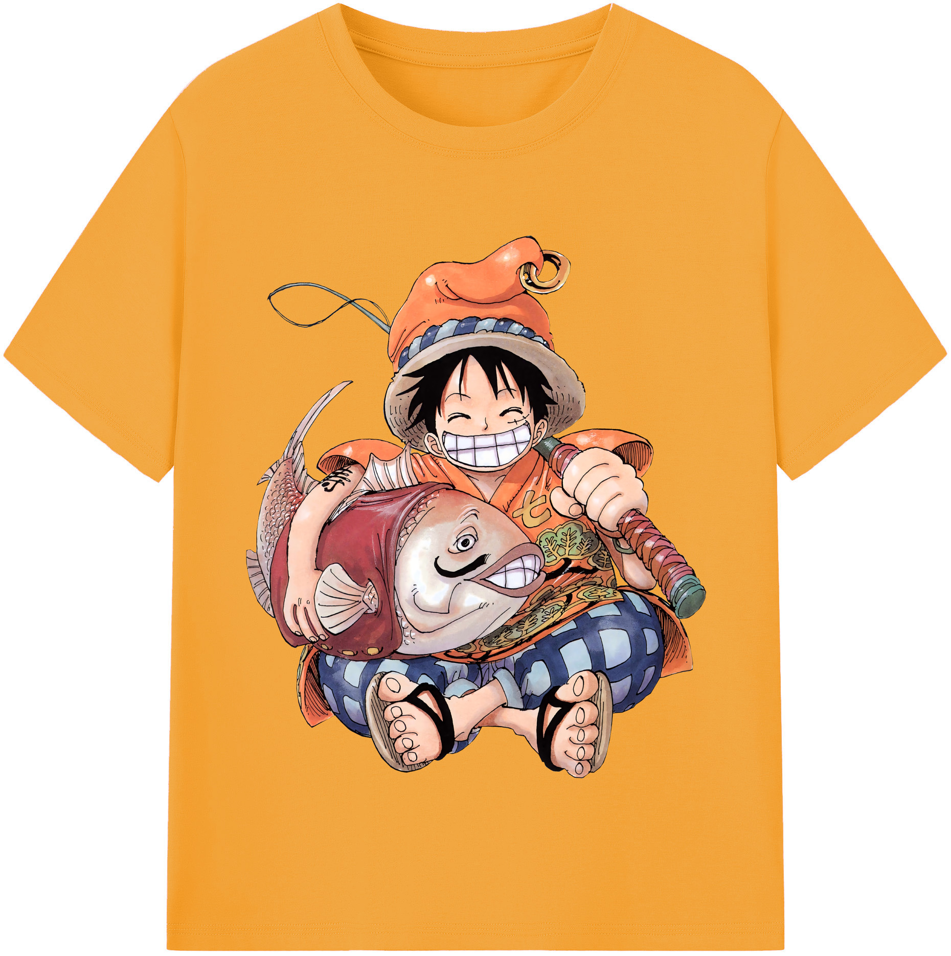 ワンピース モンキー・D・ルフィ ONE PIECE Monkey D. Luffy レディースカジュアルプリントTシャツ（綿100％）