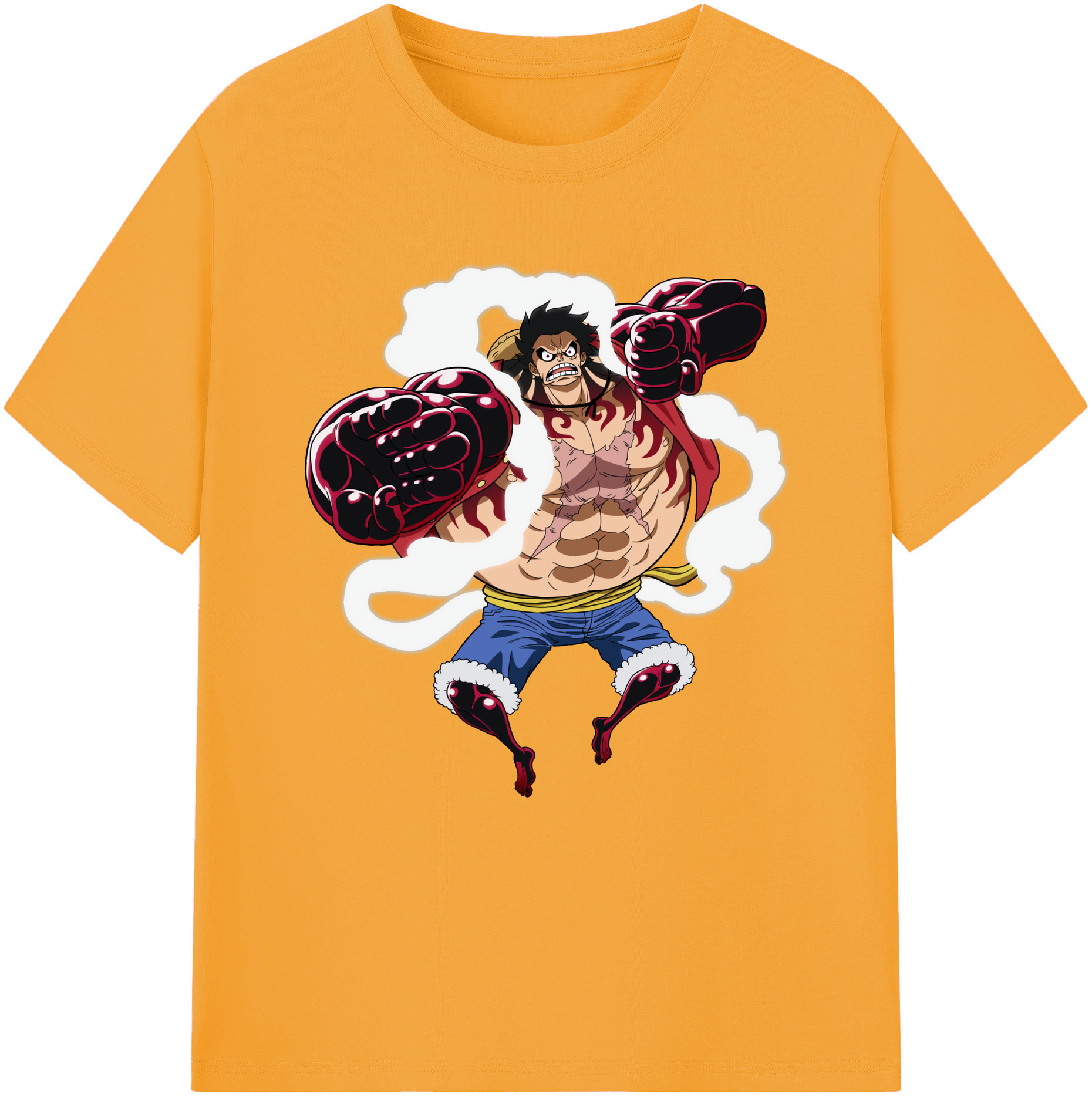 ワンピース モンキー・D・ルフィ ONE PIECE Monkey D. Luffy レディースカジュアルプリントTシャツ（綿100％）