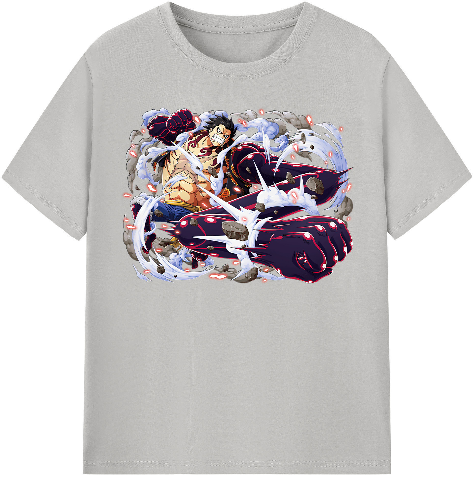 ワンピース モンキー・D・ルフィ ONE PIECE Monkey D. Luffy レディースカジュアルプリントTシャツ（綿100％）