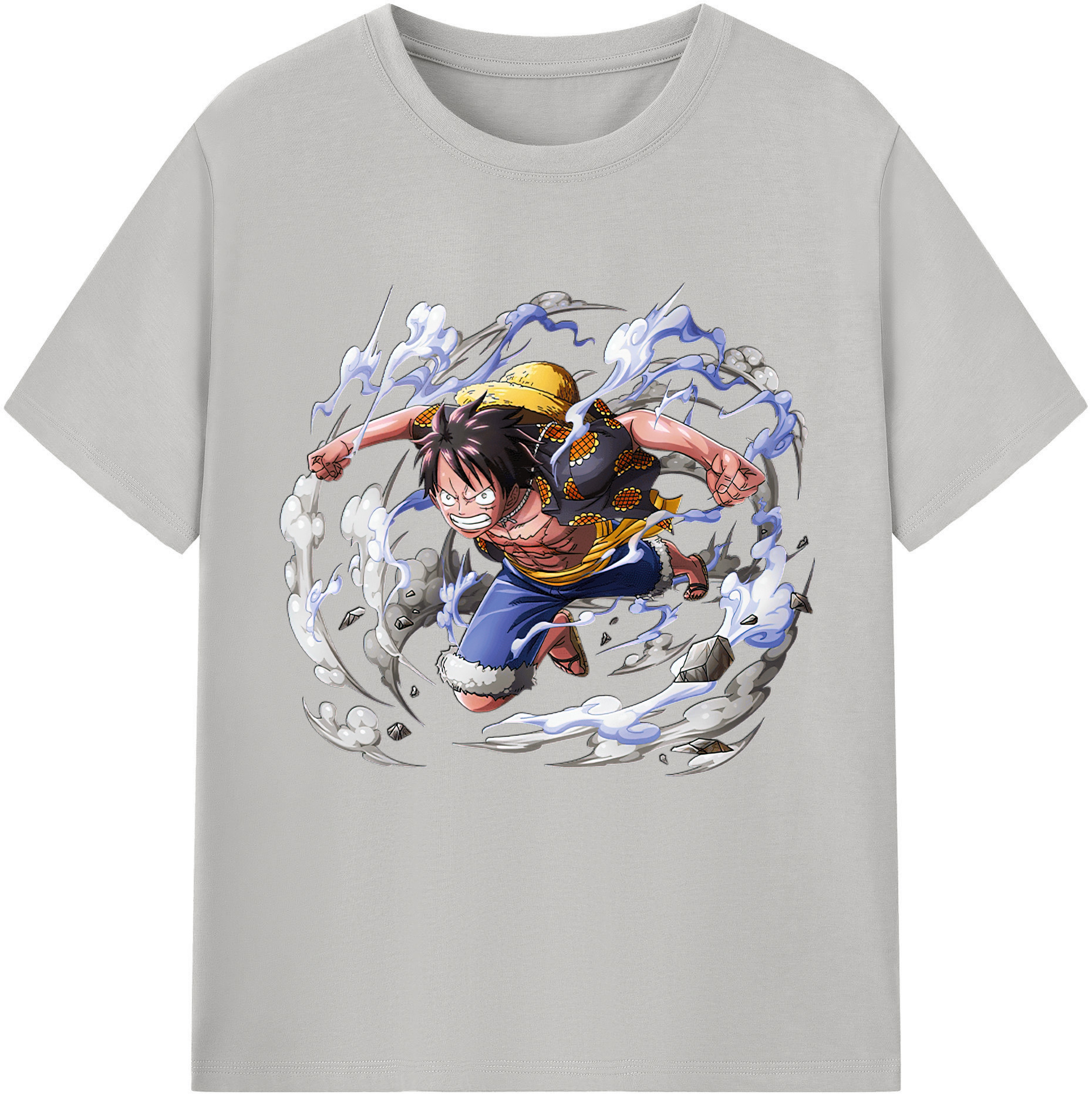 ワンピース モンキー・D・ルフィ ONE PIECE Monkey D. Luffy レディースカジュアルプリントTシャツ（綿100％）
