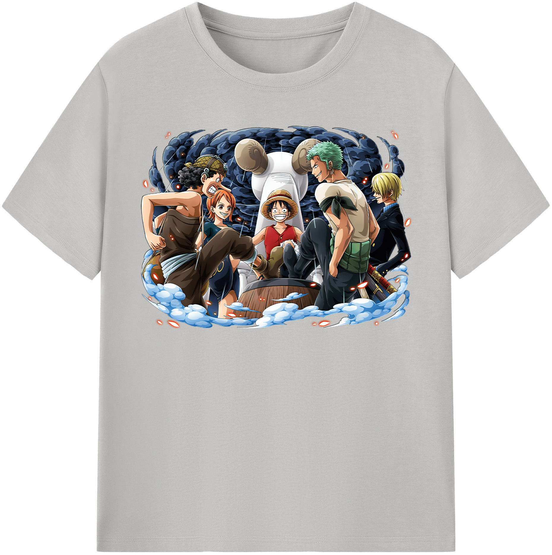 ワンピース モンキー・D・ルフィ ONE PIECE Monkey D. Luffy レディースカジュアルプリントTシャツ（綿100％）