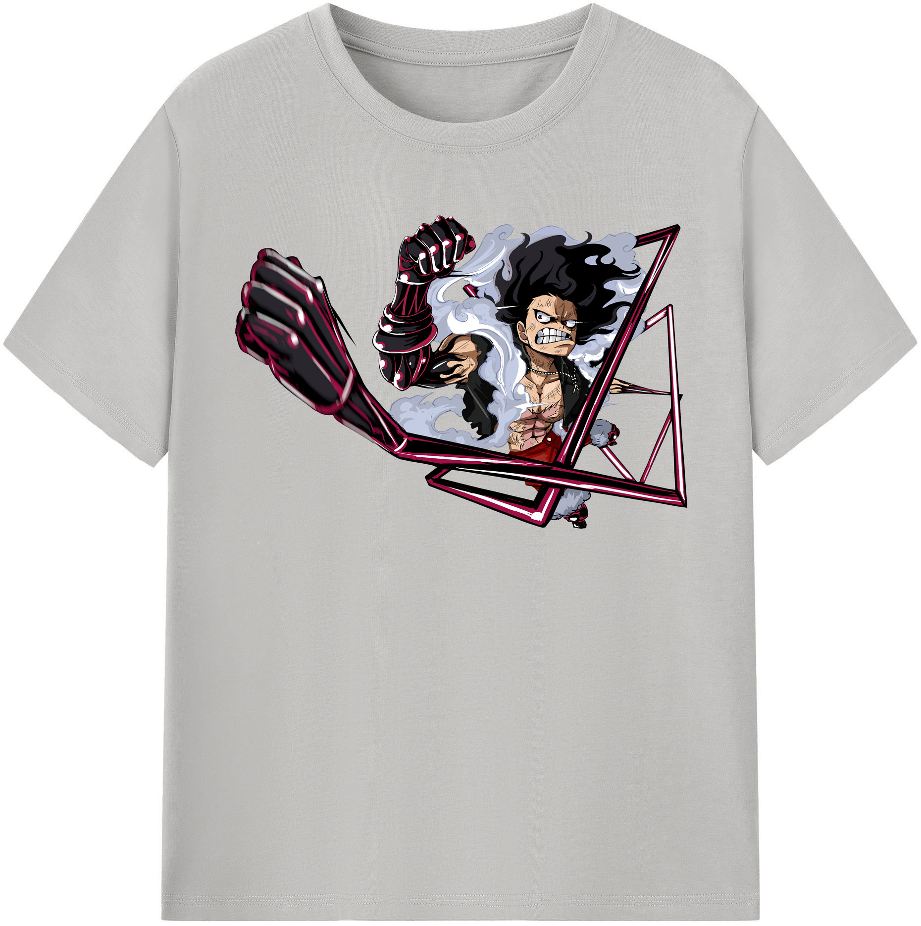 ワンピース モンキー・D・ルフィ ONE PIECE Monkey D. Luffy レディースカジュアルプリントTシャツ（綿100％）