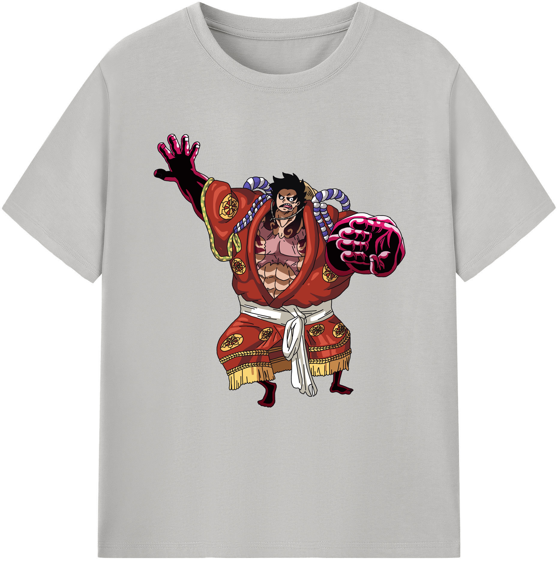ワンピース モンキー・D・ルフィ ONE PIECE Monkey D. Luffy レディースカジュアルプリントTシャツ（綿100％）
