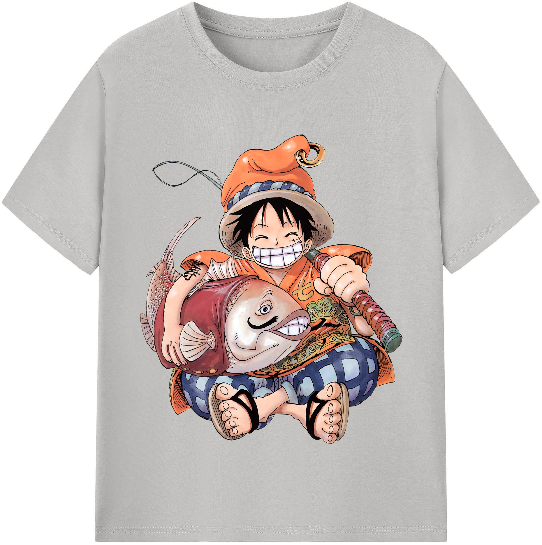 ワンピース モンキー・D・ルフィ ONE PIECE Monkey D. Luffy レディースカジュアルプリントTシャツ（綿100％）