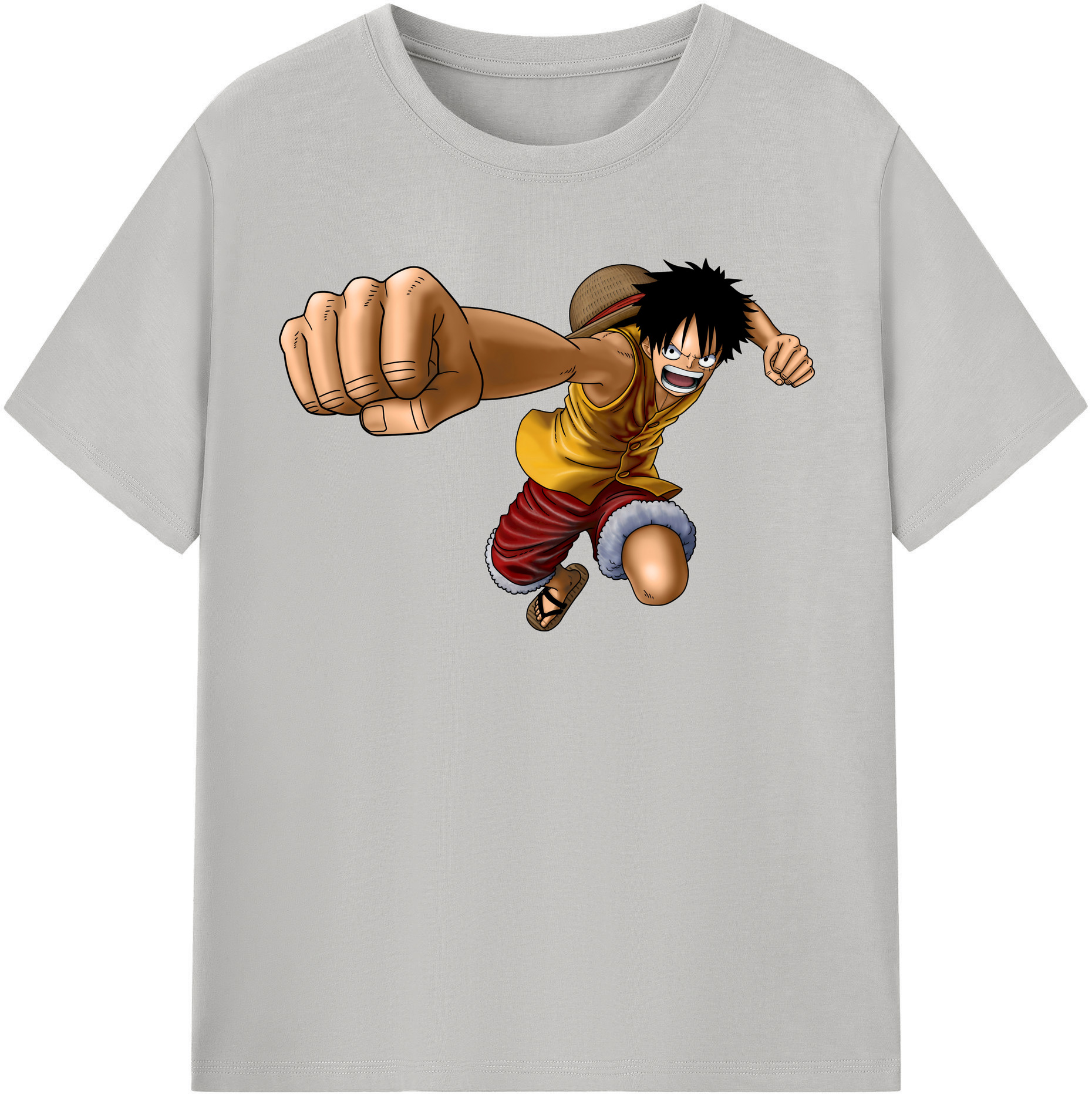 ワンピース モンキー・D・ルフィ ONE PIECE Monkey D. Luffy レディースカジュアルプリントTシャツ（綿100％）
